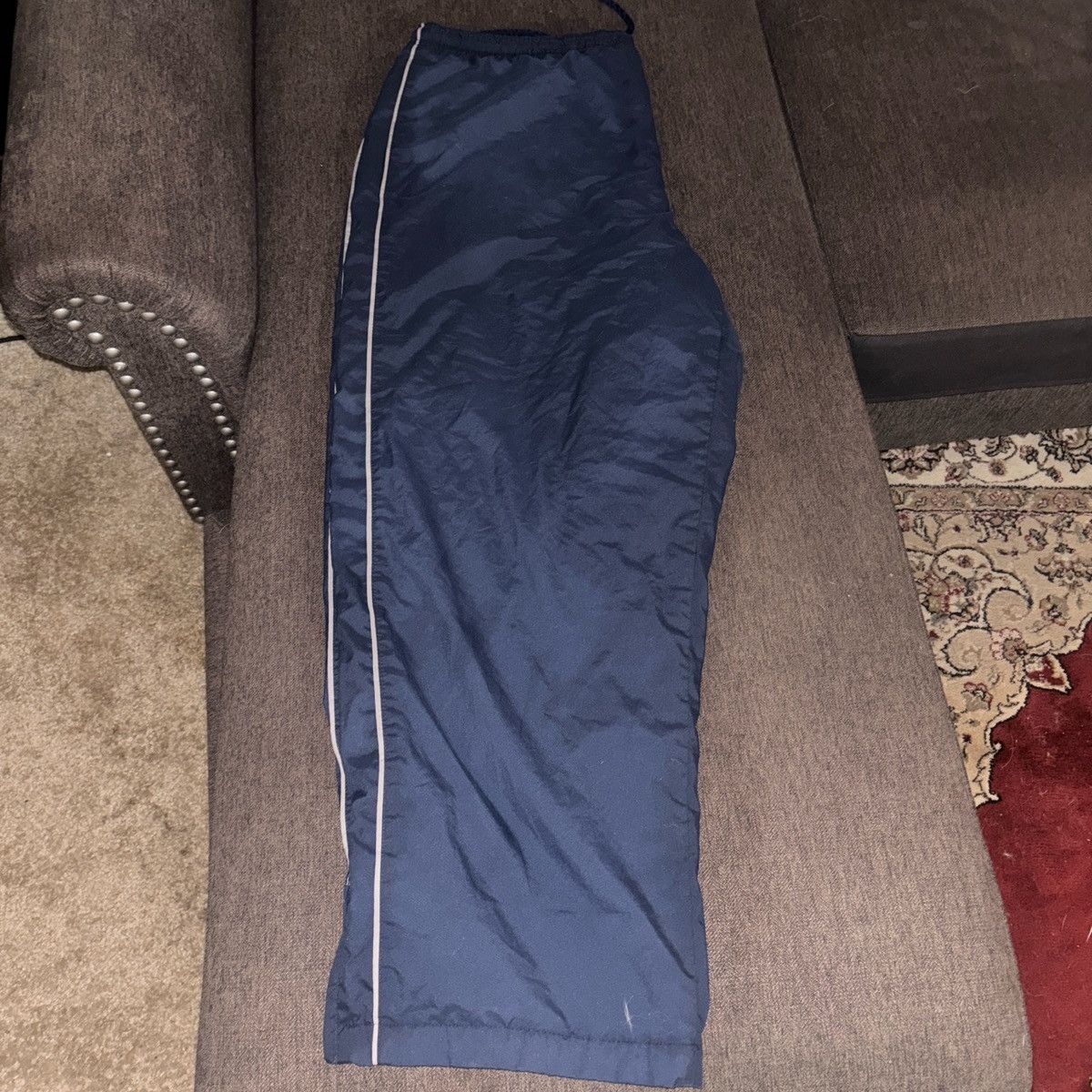 Nike Nike Navy Blue Trackpants with white stripes Size US 42 / EU 58 - 2 Thumbnail