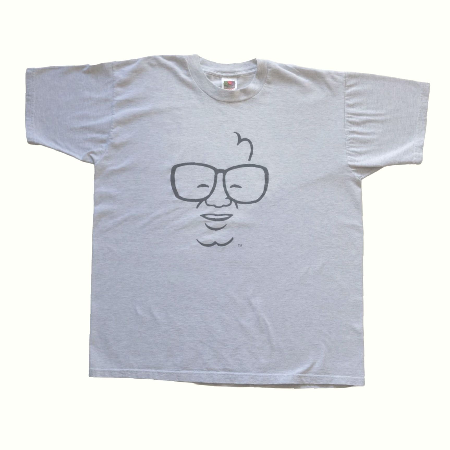 Fruit Of The Loom VINTAGE Fruit of the Loom T-Shirt XL Gray 90s Funny Graphic Big Face Harry Caray's Chicago Mens Cotton Short Sleeve Crew Neck SM/Regular Size US XL / EU 56 / 4 - 2 Thumbnail