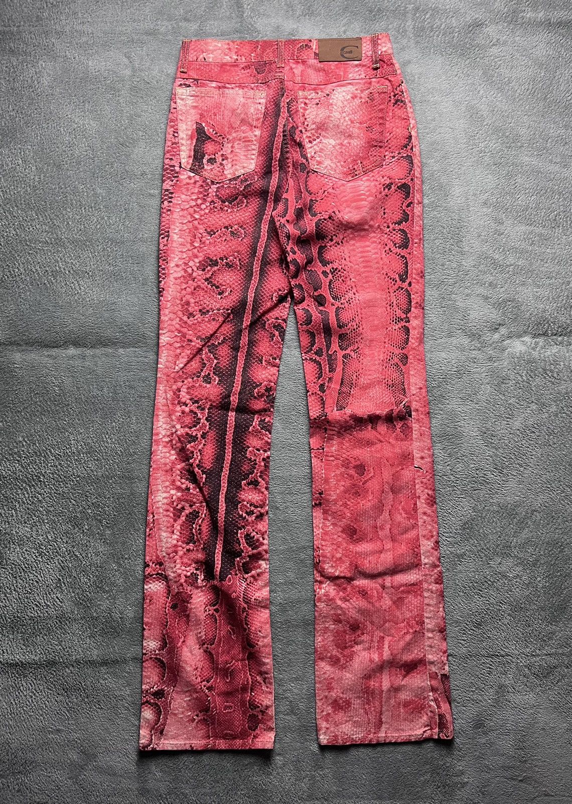 Just Cavalli Just cavalli - Python Snake Skin Flared Pants Size 26" / US 2 / IT 38 - 2 Thumbnail