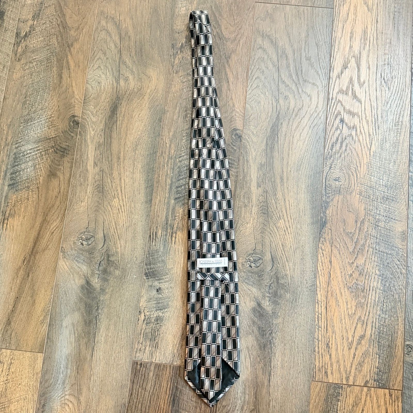 Joseph & Feiss Joseph & Feiss Vintage 100% silk neck tie geometric Size ONE SIZE - 3 Thumbnail