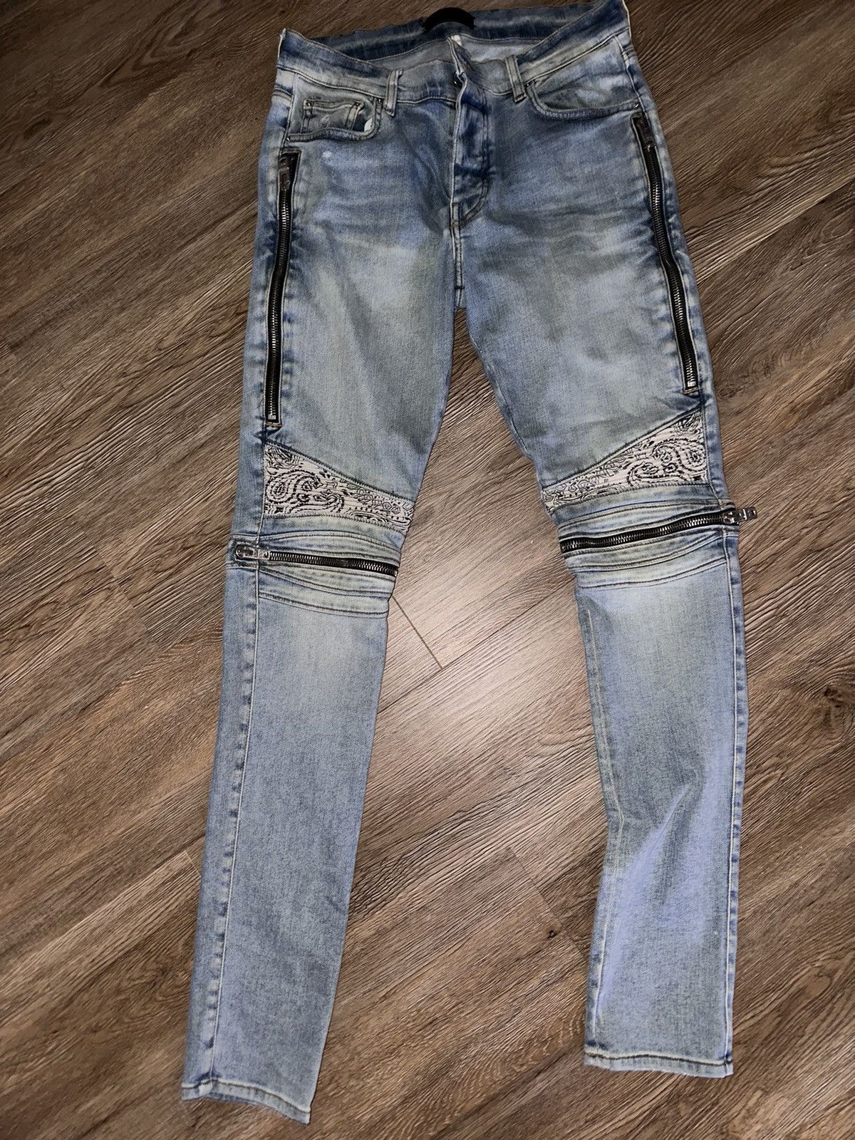 Amiri Amiri bandana zipper jeans Size US 33 - 1 Thumbnail