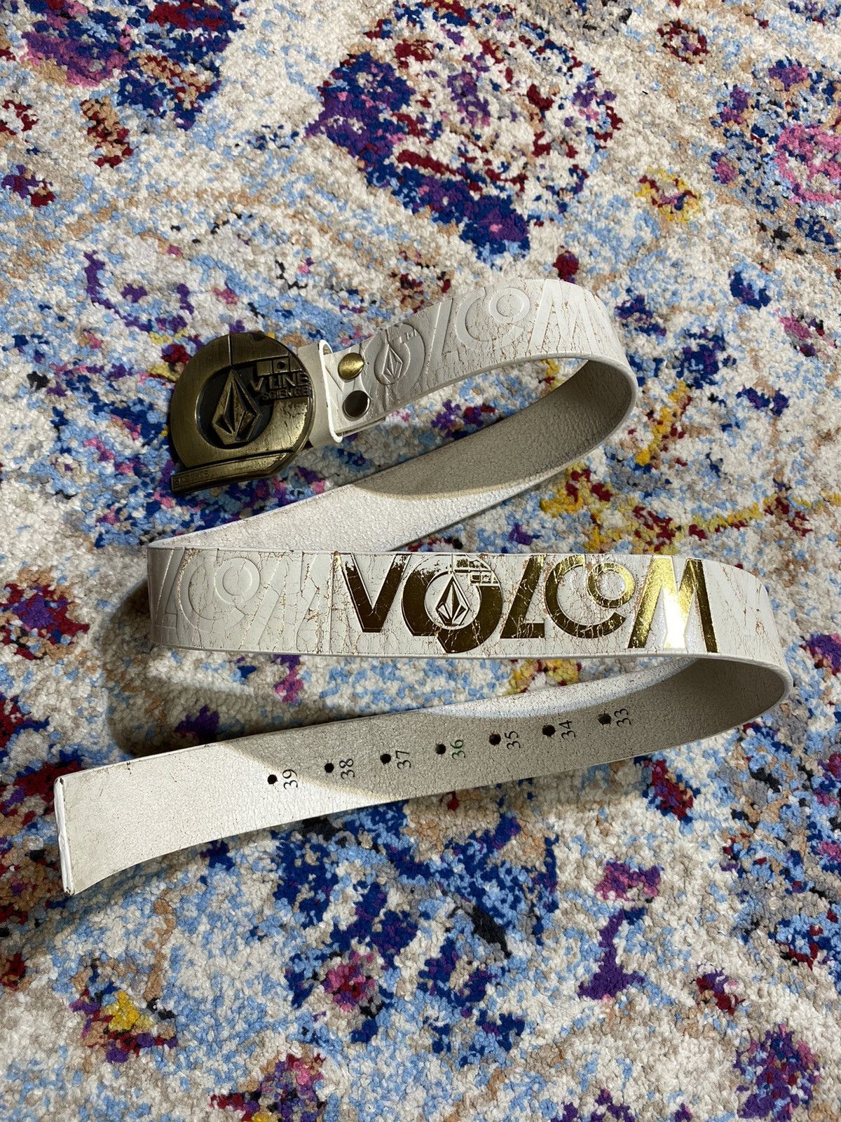 Volcom 2006 VOLCOM V LINE SCIENCE SNOW GENUINE LEATHER BELTS Size 46 - 1 Thumbnail