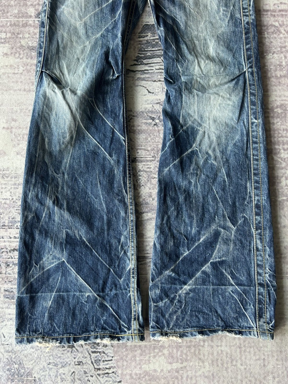 Tornado Mart Blue Way Flared Asidwash Jeans Size US 32 / EU 48 - 7 Thumbnail