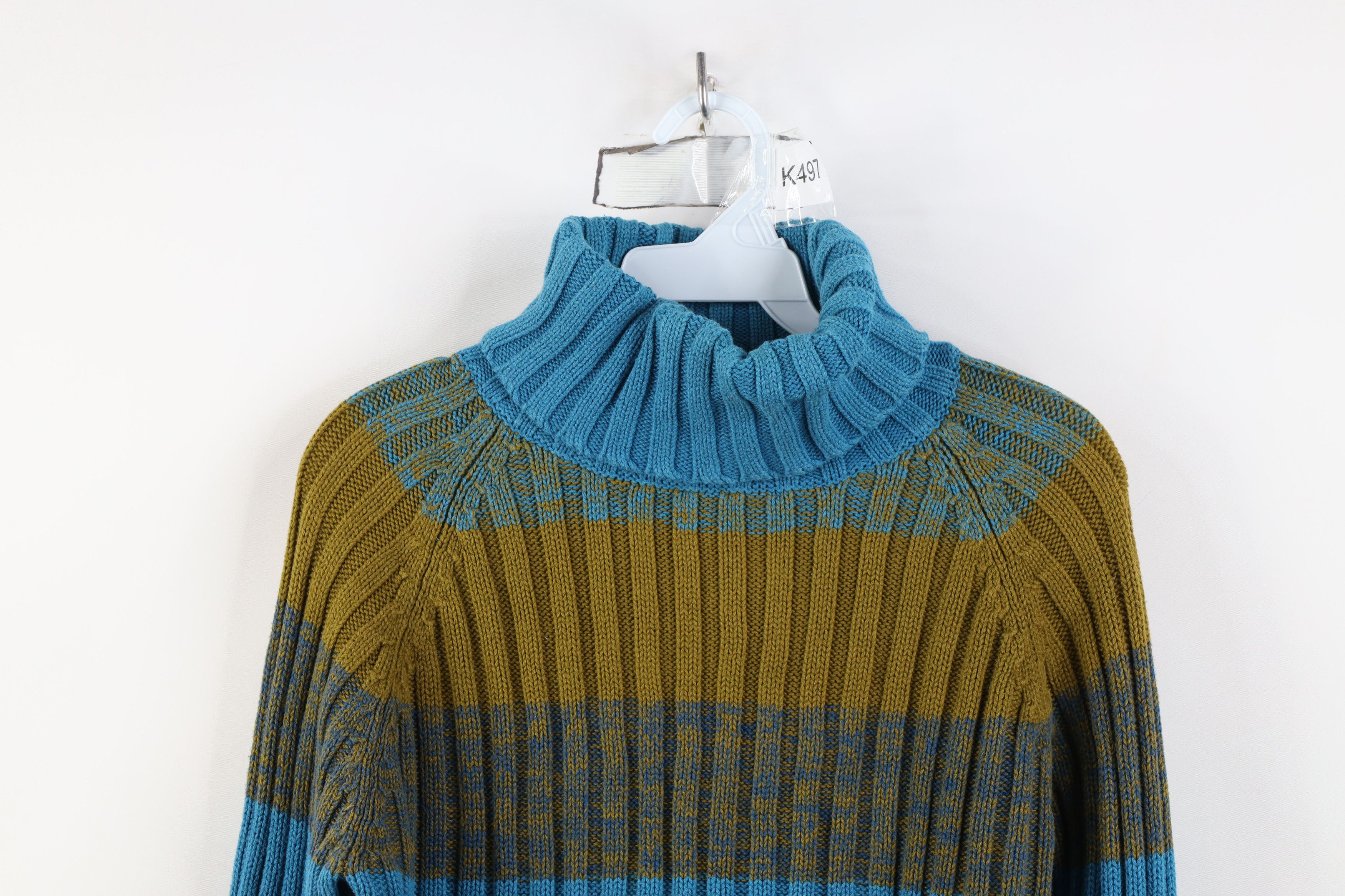 Vintage Vintage 90s Streetwear Knit Cropped Turtleneck Sweater Size L / US 10 / IT 46 - 2 Thumbnail
