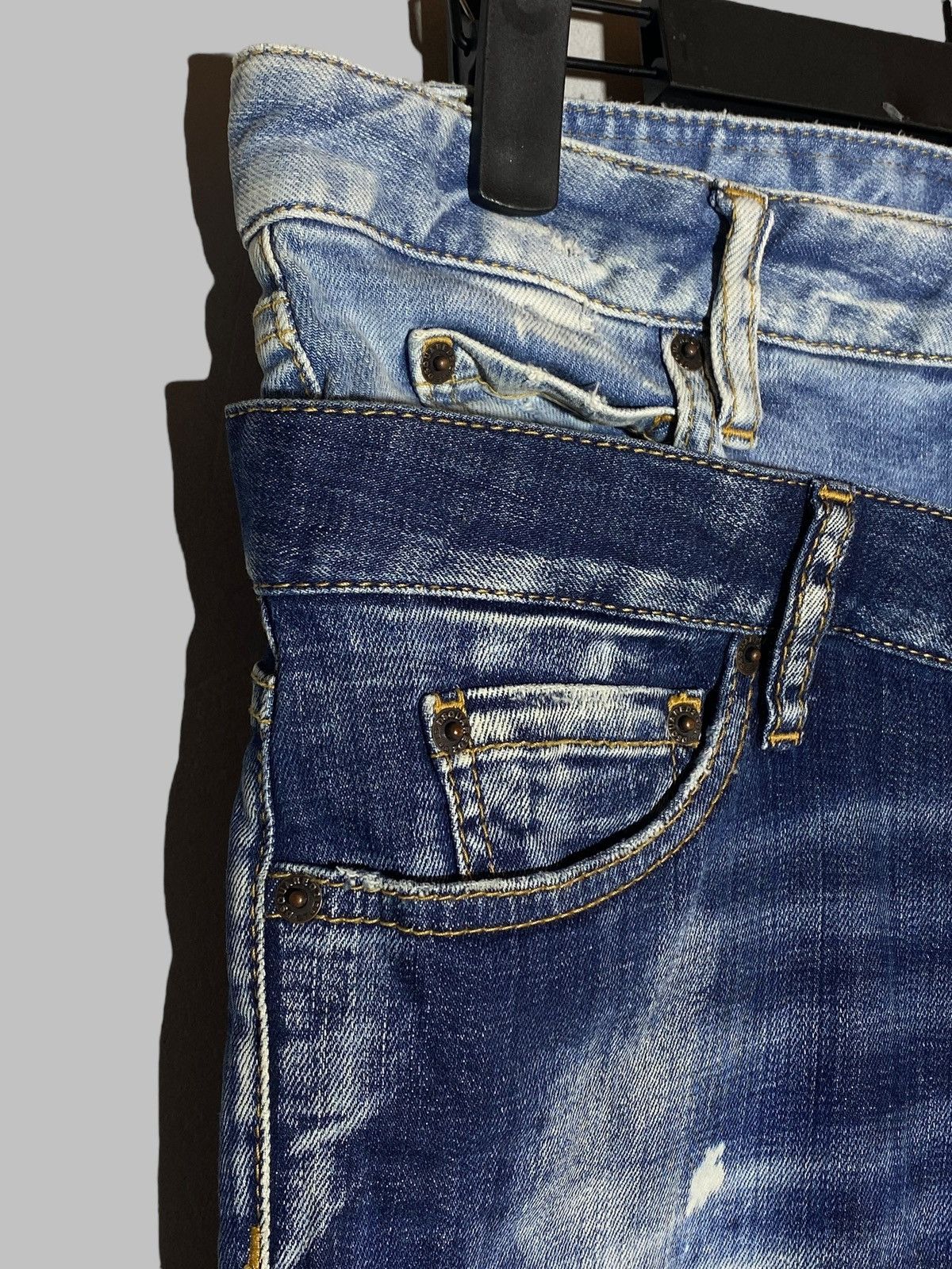 Dsquared2 Dsquared2 Twin Pack Layered Jeans Distressed Washed Denim Size 28" / US 6 / IT 42 - 5 Thumbnail