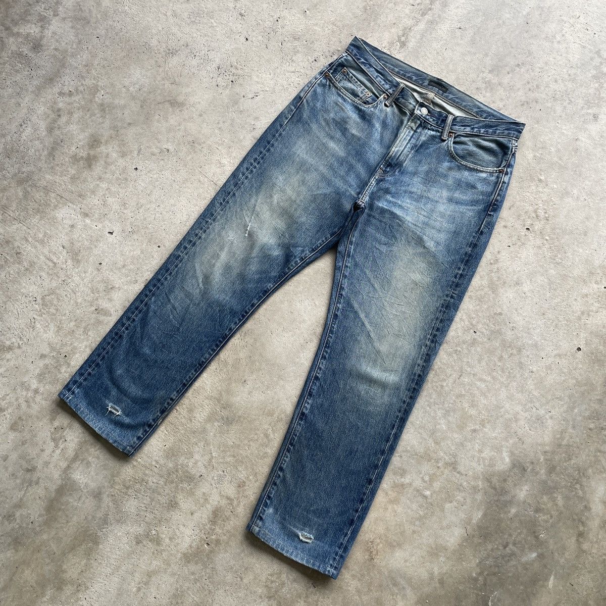 Japanese Brand W34💥 Vintage Japanese Brand Faded Jeans Mud Wash Denim Pants Size US 34 / EU 50 - 2 Thumbnail