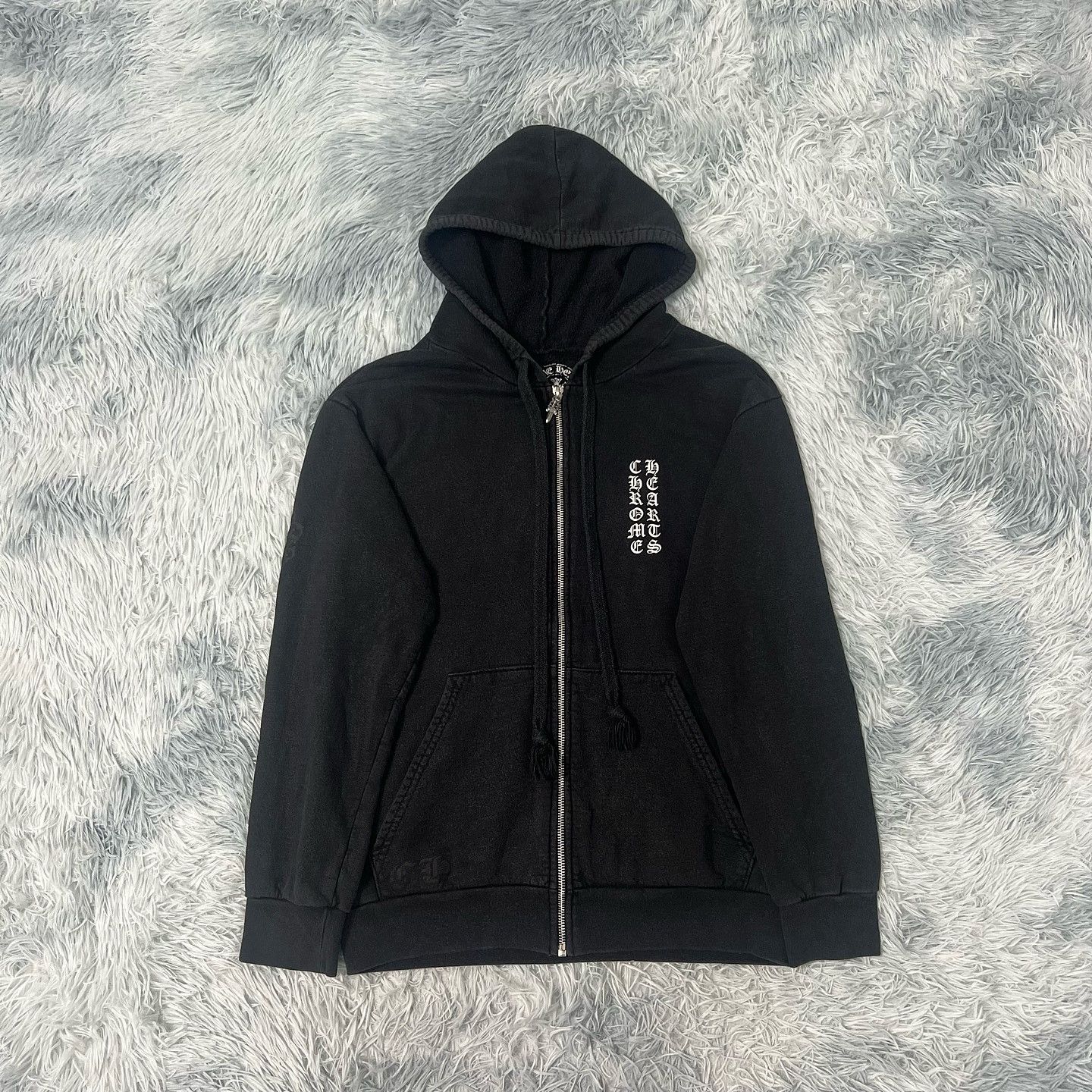Chrome Hearts Chrome Hearts Cross Graphic Zip-Up Hoodie Size M