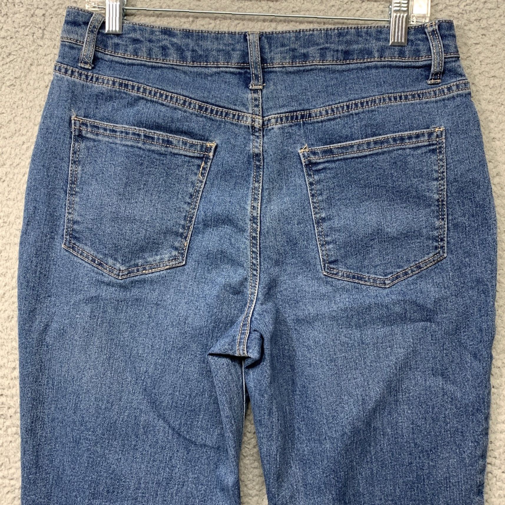 Vintage No Boundaries Jeans Women’s Size 11 Ankle Stretch Denim Straight Blue 5-Pockets Size 32" / US 10 / IT 46 - 5 Thumbnail