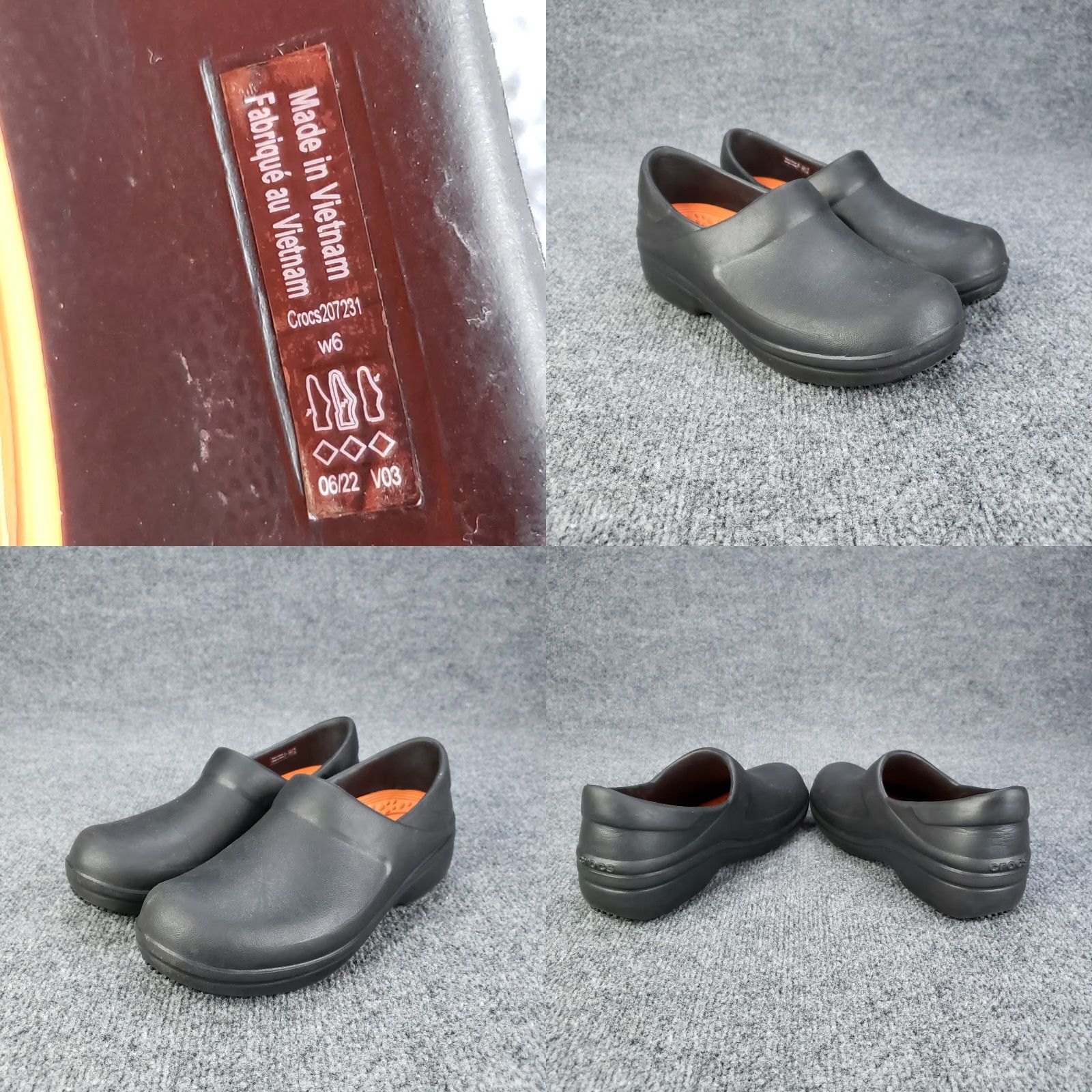 Crocs CROCS Clogs Women 6 Black Slip On Comfort Waterproof Slip Resistant Casual Shoes Women Lighweight Synthetic Flat Toe Round Vintage No 207231 Size ONE SIZE - 9 Thumbnail