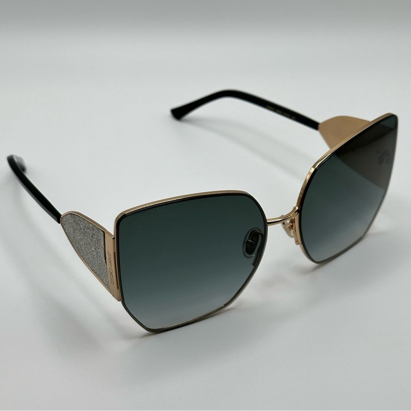 Jimmy Choo NEW JIMMY CHOO River/S 2M2 Black Oversized Women Sunglasses Size ONE SIZE - 8 Thumbnail