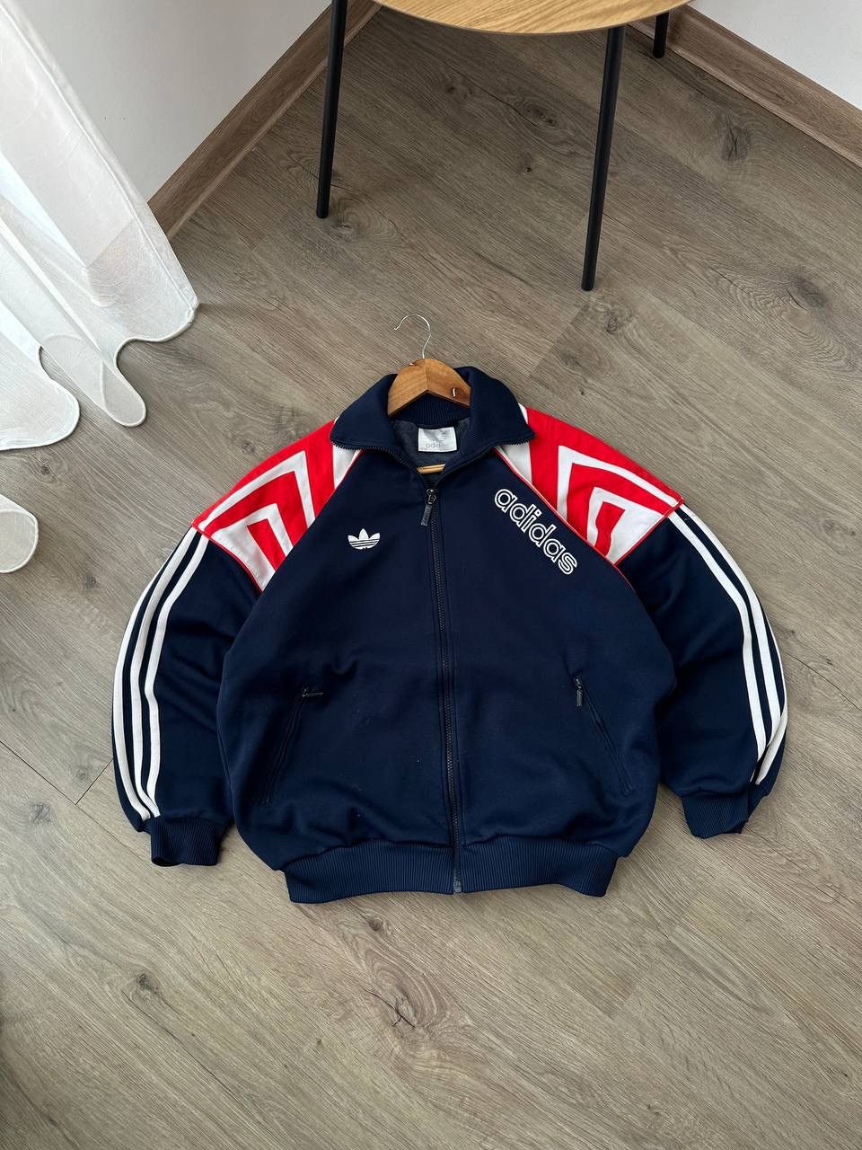 Adidas Vintage Adidas Sportswear Blue Distressed Full Zip Hoodie Size US S / EU 44-46 / 1 - 1 Thumbnail