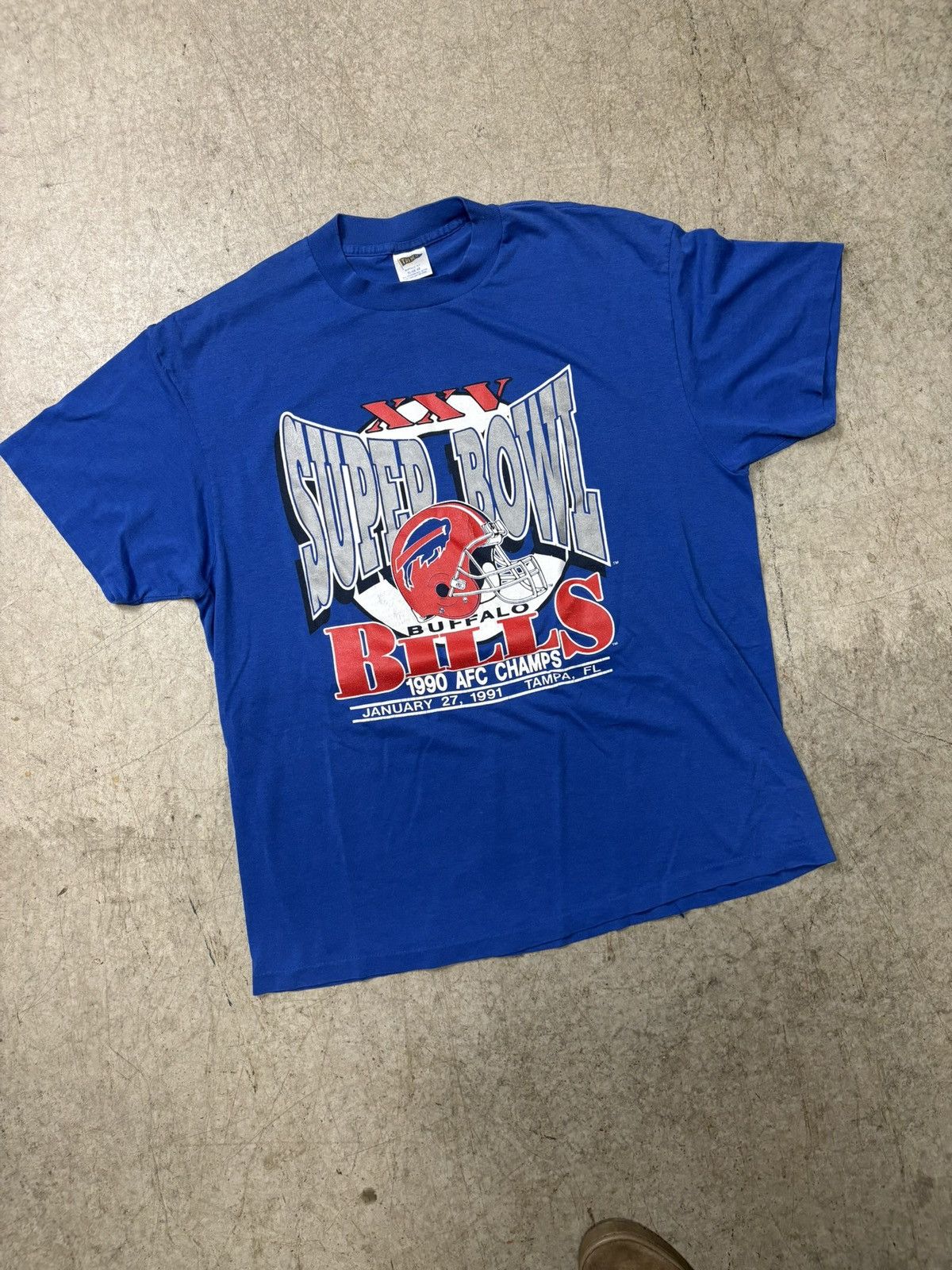 NFL Vintage 1991 Buffalo Bills Super Bowl T-shirt Size US XL / EU 56 / 4 - 1 Thumbnail