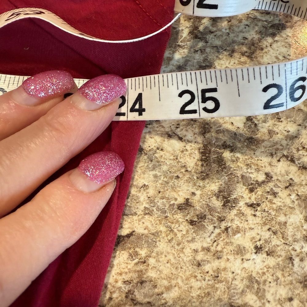 Other Burgundy, short sleeve top rushed sides, size large Size L / US 10 / IT 46 - 3 Thumbnail