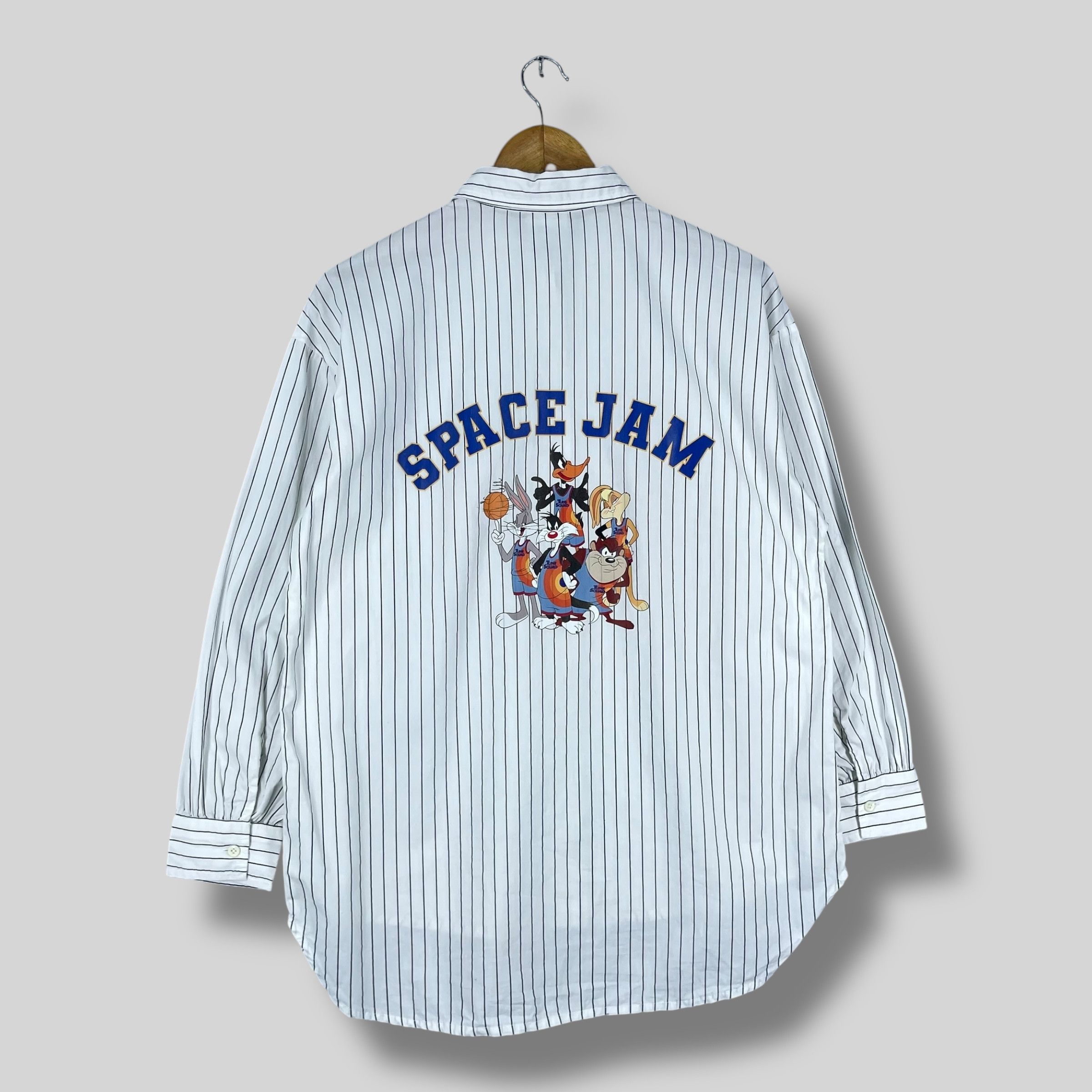 Warner Bros Vintage Y2K SPACE JAM Tunes Squad Nba Cartoons Shirt Size US M / EU 48-50 / 2 - 1 Thumbnail