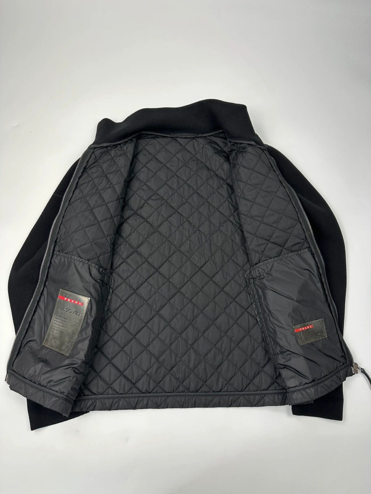 Prada Prada Sport FW01-05 Black Hybrid Wool & Nylon Padded Jacket Size US M / EU 48-50 / 2 - 8 Thumbnail