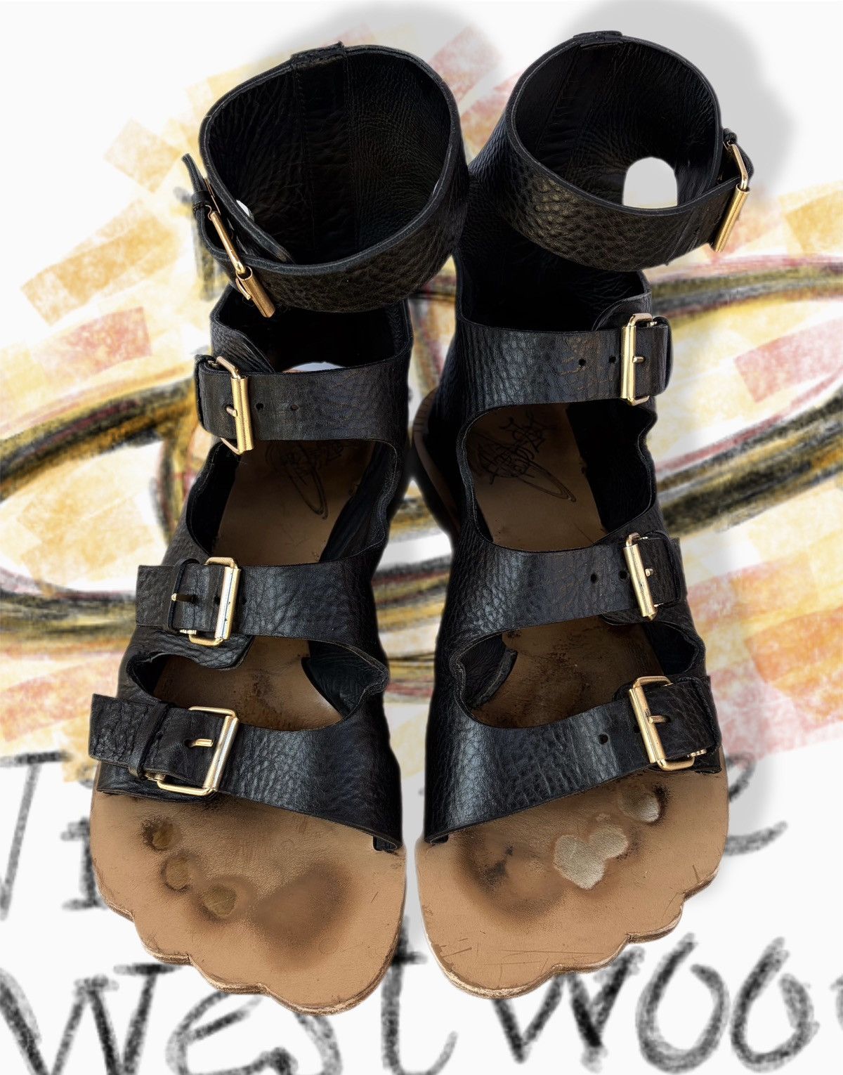 Vivienne Westwood Vivienne Westwood Gladiator Sandal Animal Toe 4 Strap Men's Size US 9 / EU 42 - 6 Thumbnail