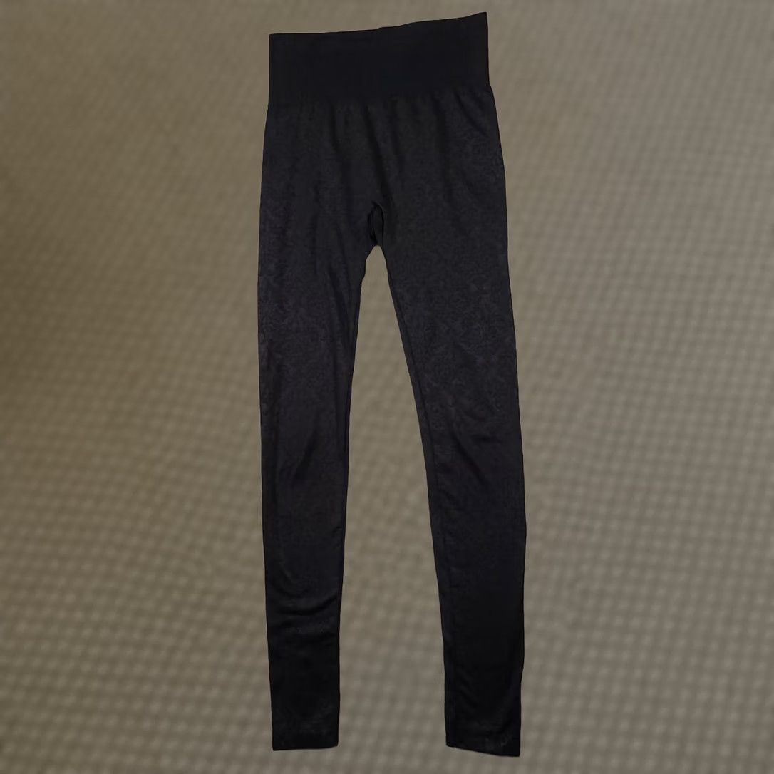Vintage Maurices Legging Pants Womens Small Reg Black Stretch Floral Size 28" / US 6 / IT 42 - 1 Thumbnail