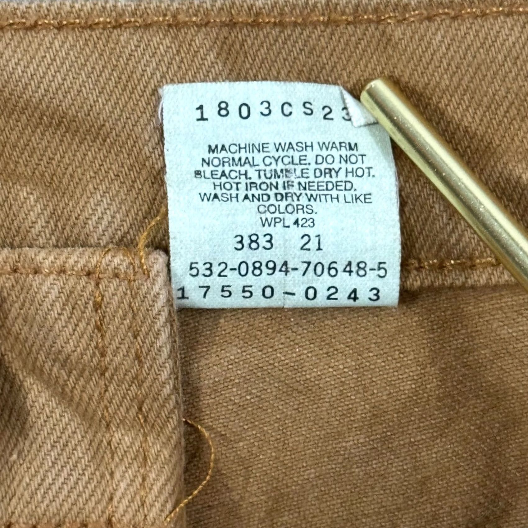 Levi's VINTAGE Levi's 550 Jeans Womens 3 M 26x29 Brown Tapered Leg Relaxed 90s USA Mens Womens Girls Boys Size 26" / US 2 / IT 38 - 6 Thumbnail