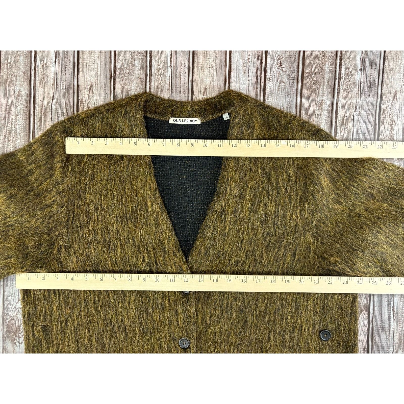 Our Legacy OUR LEGACY mid line cardigan size 36 US M color Olive Melang Size M / US 6-8 / IT 42-44 - 6 Thumbnail