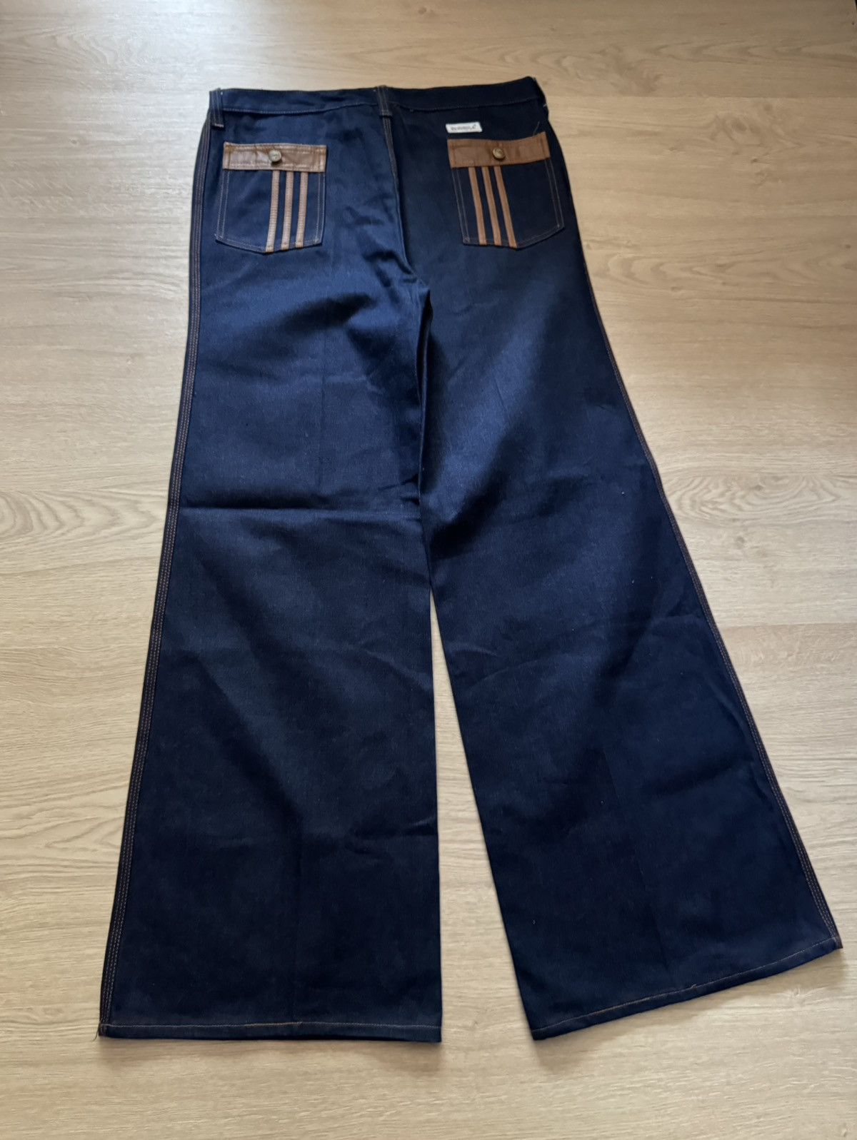 HippyTree Vintage 60-70’s Penisula Women’s Hippie Baggy Denim Jeans Size 38" / US 16 / IT 52 - 3 Thumbnail
