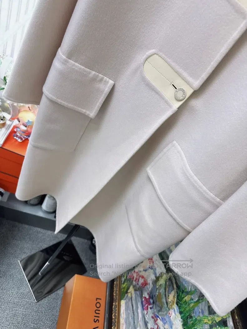 Hermes Hermes Milk Tea Nude Pink Long Sleeve Mid-length Cashmere Size XXS / US 00 / IT 34 - 3 Thumbnail