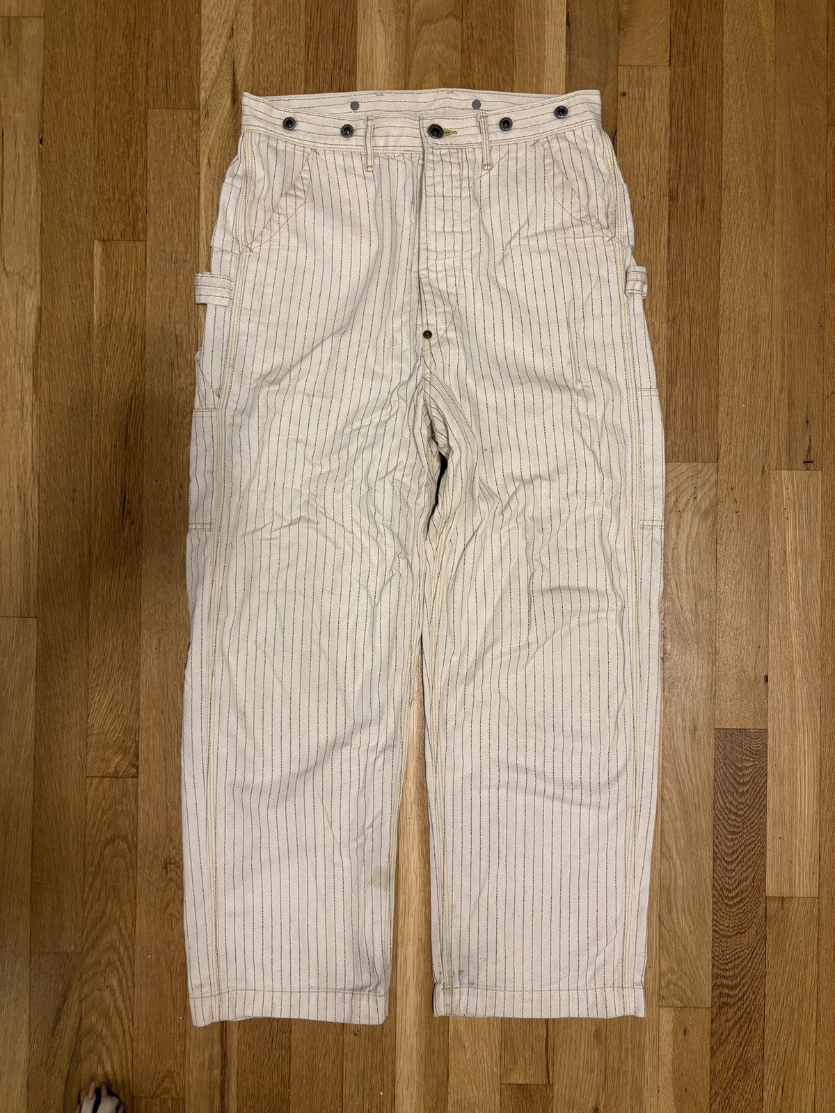 Kapital × Kapital Kountry Kapital Hickory Stripe Lumber Pants Size US 32 / EU 48 - 1 Thumbnail