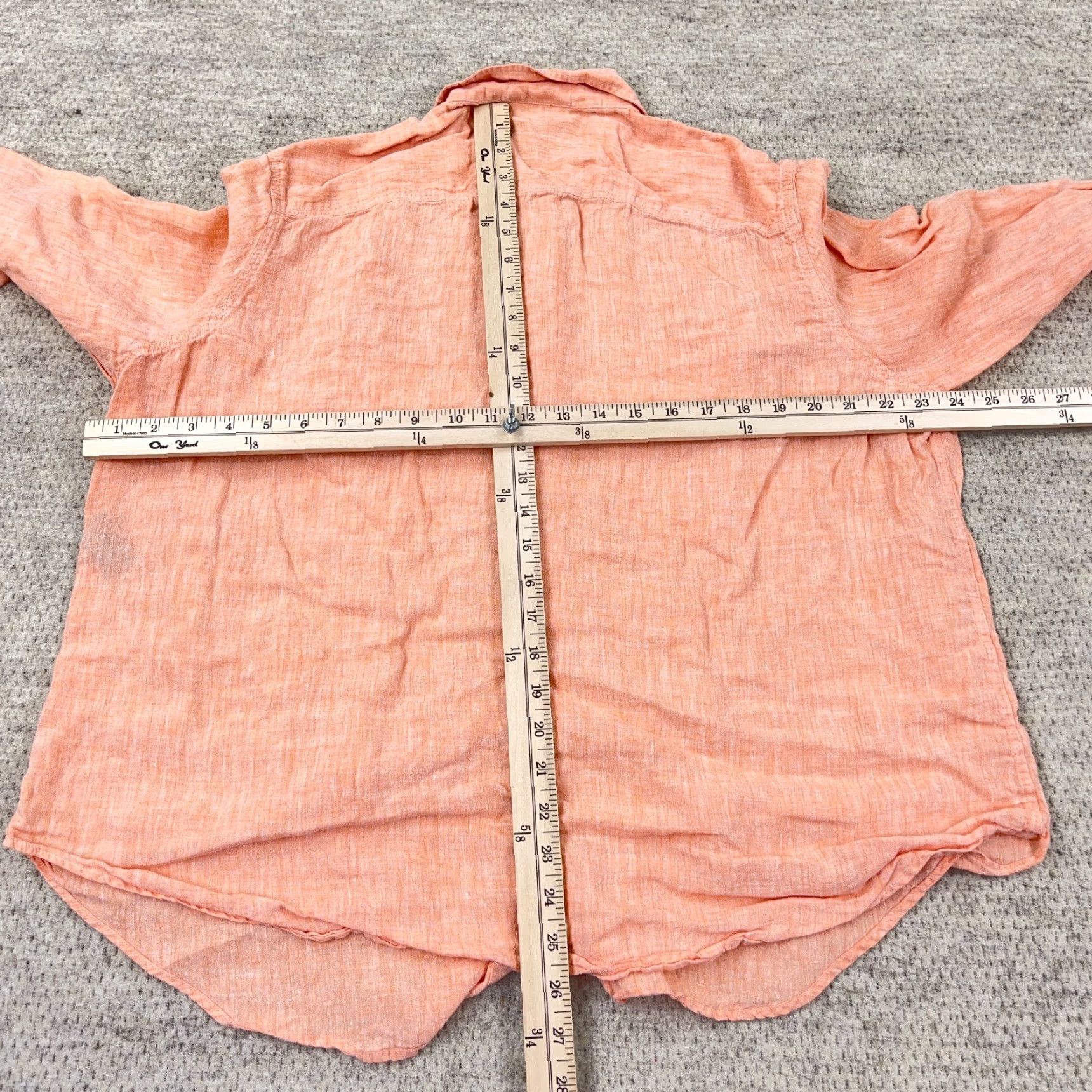 Ralph Lauren Lauren Ralph Lauren Shirt Women 2X Orange Linen Button Up Dress LRL VTG Peach Vintage: No? Size XXL / US 16-18 / IT 52-54 - 6 Thumbnail