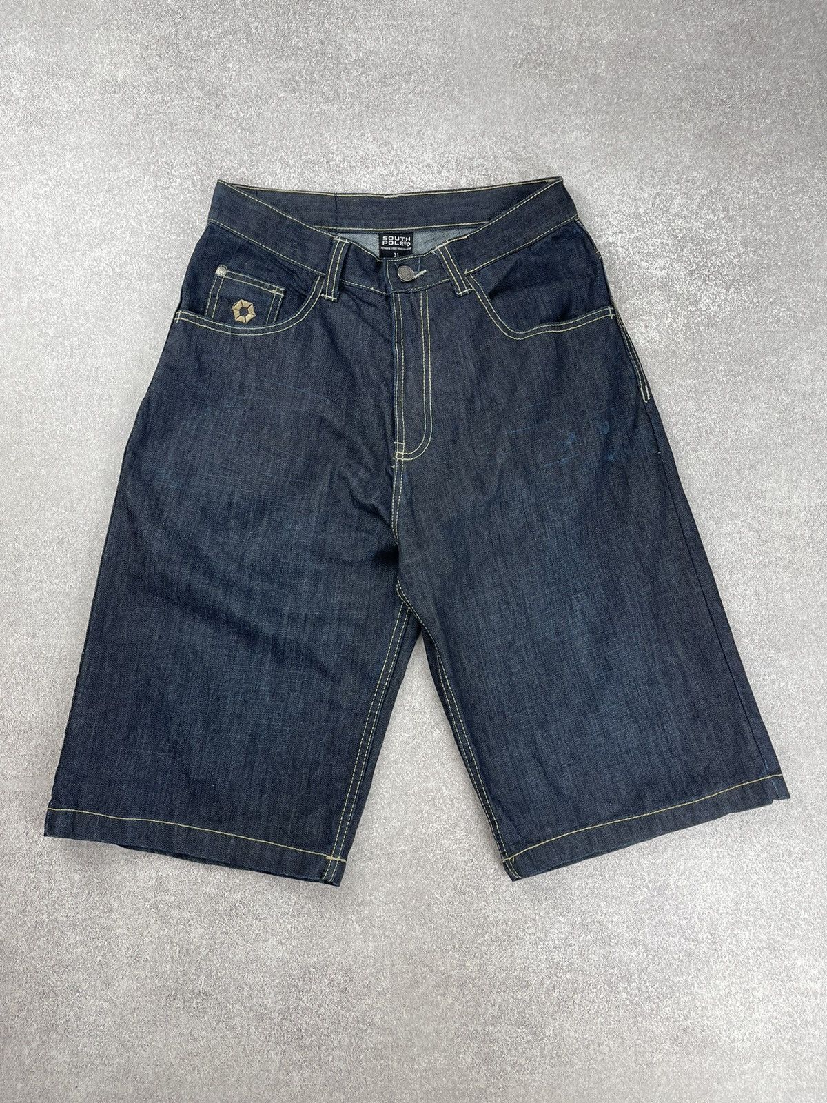 Southpole Southpole Washed Blue Rap Baggy Denim Shorts Size 31 Size US 31 - 2 Thumbnail