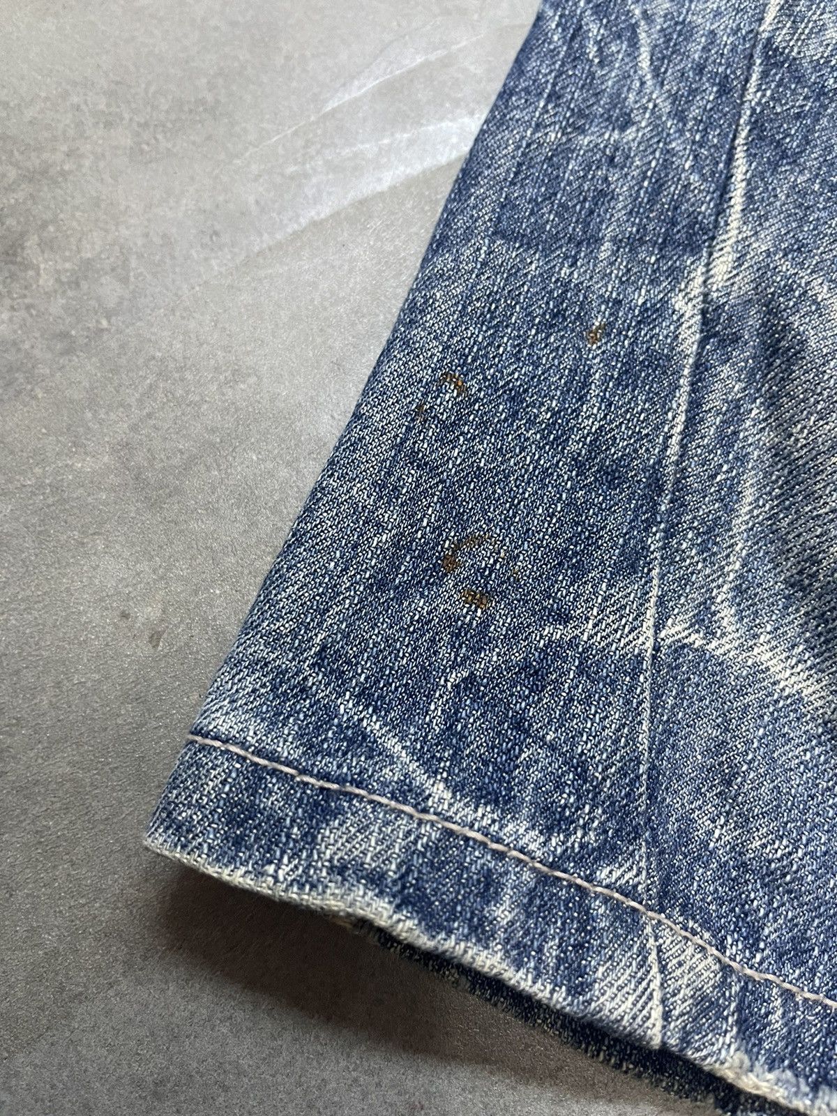 If Six Was Nine Japan NYLAUS Double Waist Honeycomb Punk Style Short Denim Size US 33 - 16 Thumbnail
