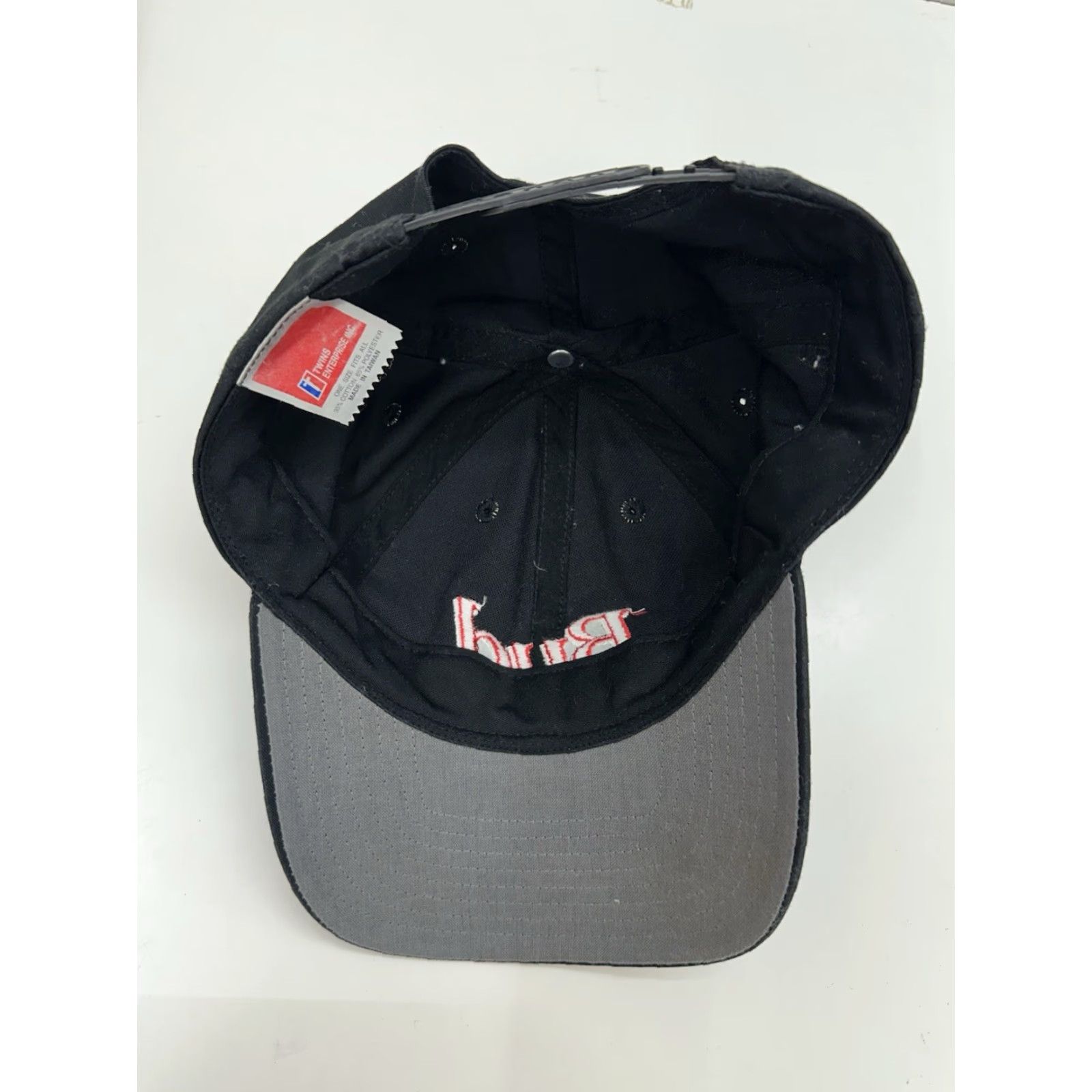 Twins Twins Enterprise Snapback Hat Bud King Of Beers Black Embroidered Adjustable Cap Mens Hat Size ONE SIZE - 3 Thumbnail