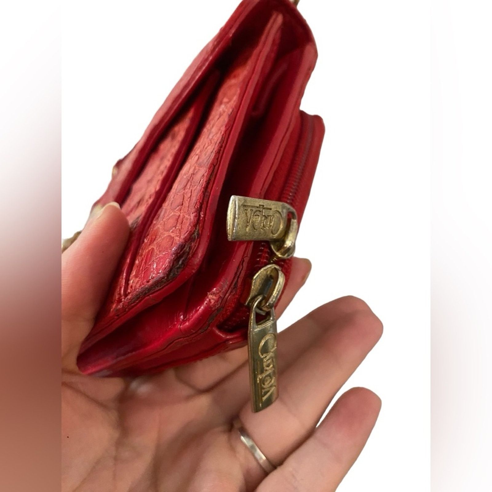 Other LOS ALTOS BOOTS Western Wear Croc Leather Purse Handbag Red Size ONE SIZE - 9 Thumbnail