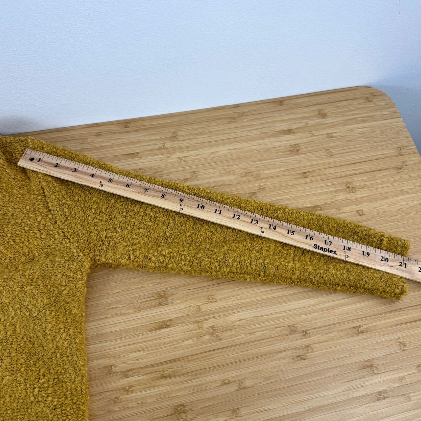 Vintage Angie Cardigan Sweater Open Front M Wool Blend Mustard Yellow Knit Size M / US 6-8 / IT 42-44 - 5 Thumbnail