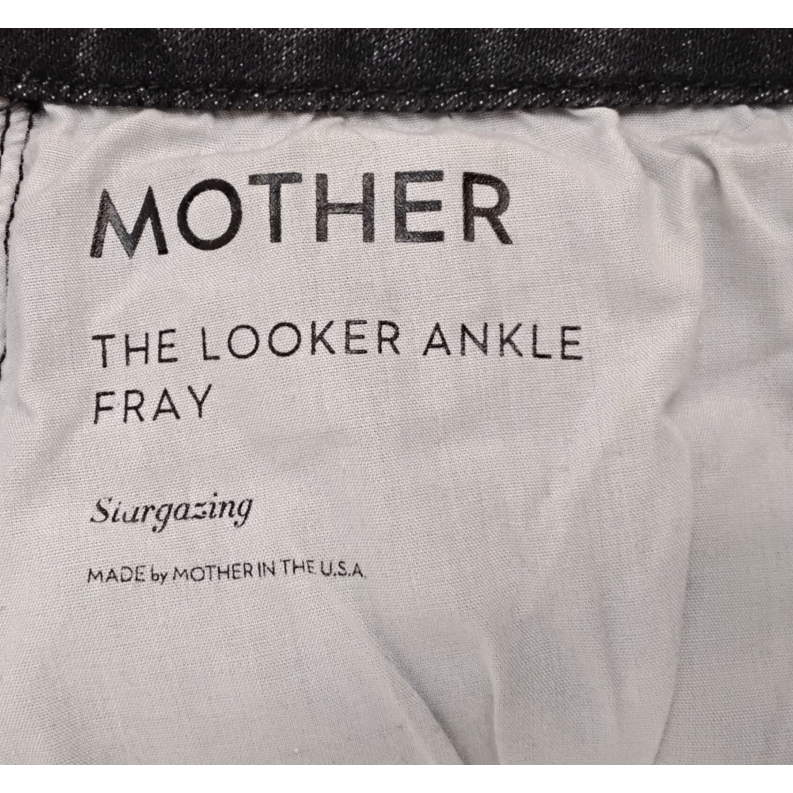 MOTHER Mother The Looker Ankle Fray Jeans Women's 29x27 Black Size 29" - 8 Thumbnail