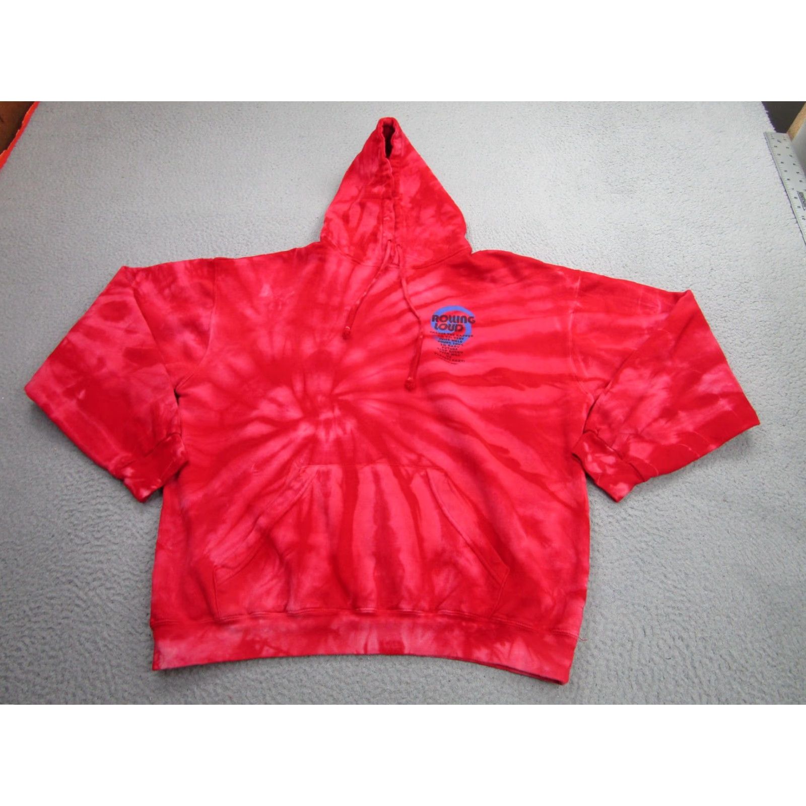 Vintage Rolling Loud Sweatshirt Mens Large Red Tie Dye Hoodie LA December Festival Size US XXL / EU 58 / 5 - 2 Thumbnail