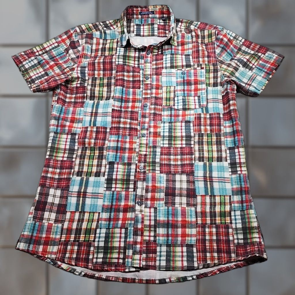 Vintage William Murray Shirt Mens Button-Up Short Sleeve Plaid Patchwork Vintage: No Size US M / EU 48-50 / 2 - 1 Thumbnail