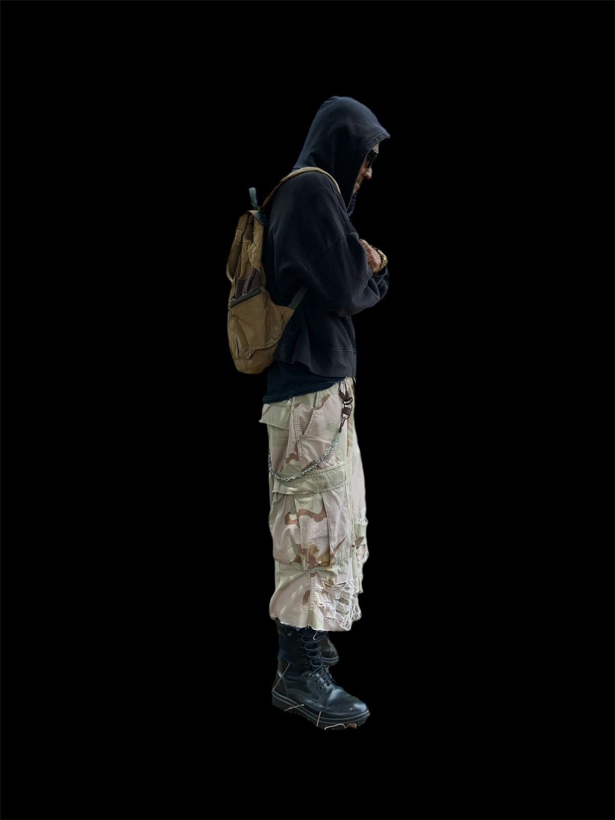 Designer custom shorts Vintage desert camouflage military pants 1990’ Size US 34 / EU 50 - 4 Thumbnail