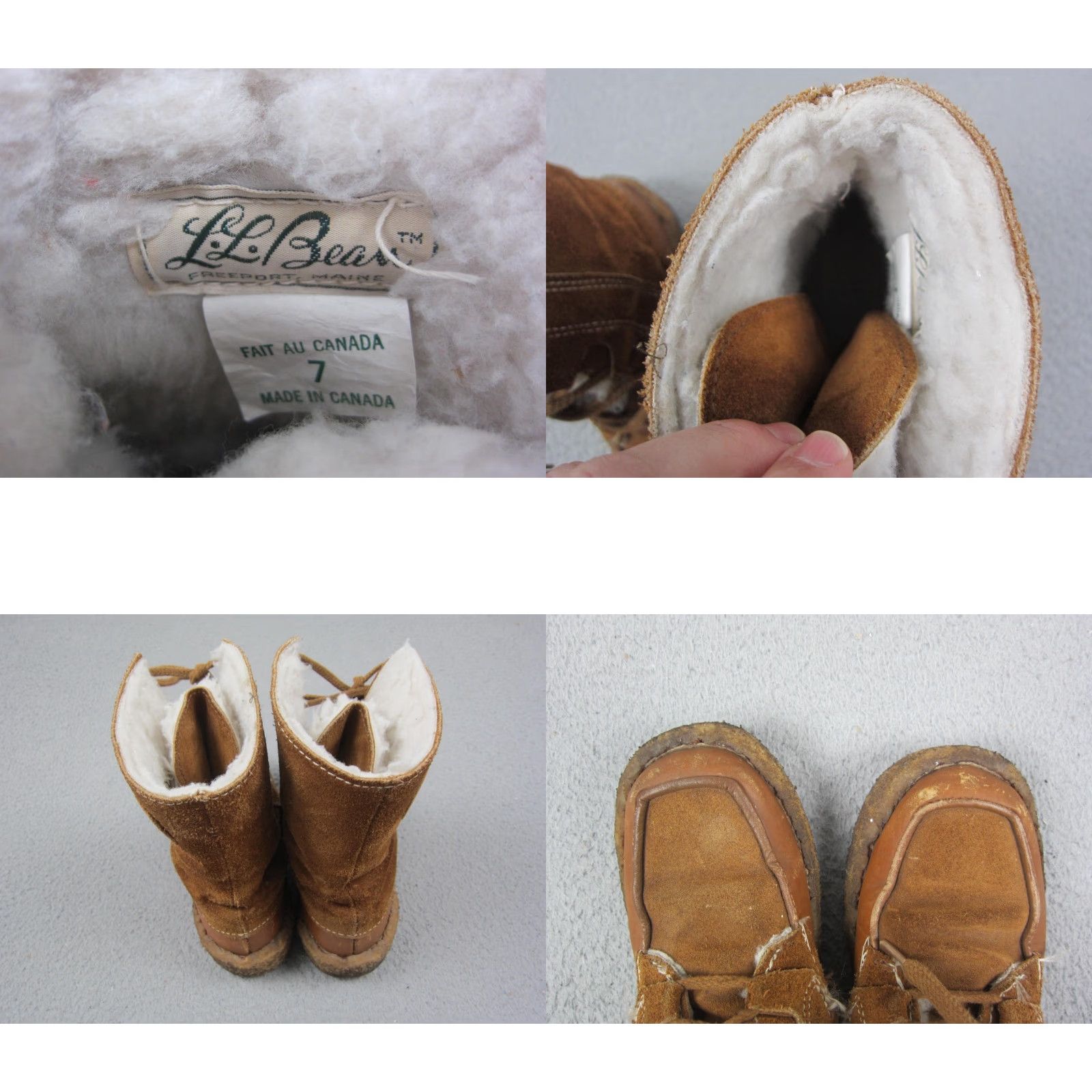 Vintage VINTAGE L.L. Bean Boots Women Brown Shearling Leather Moc Toe Size 7 Boots Women Brown 90s Mens Womens Size US 7 / IT 37 - 8 Thumbnail