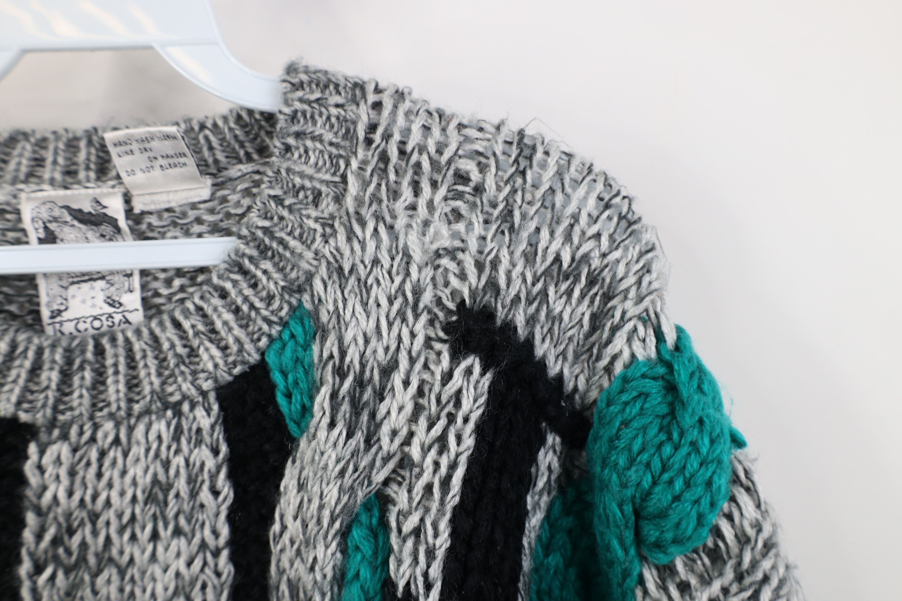 Vintage Vintage 90s Streetwear Chunky Cable Knit Crewneck Sweater Size US XL / EU 56 / 4 - 6 Thumbnail