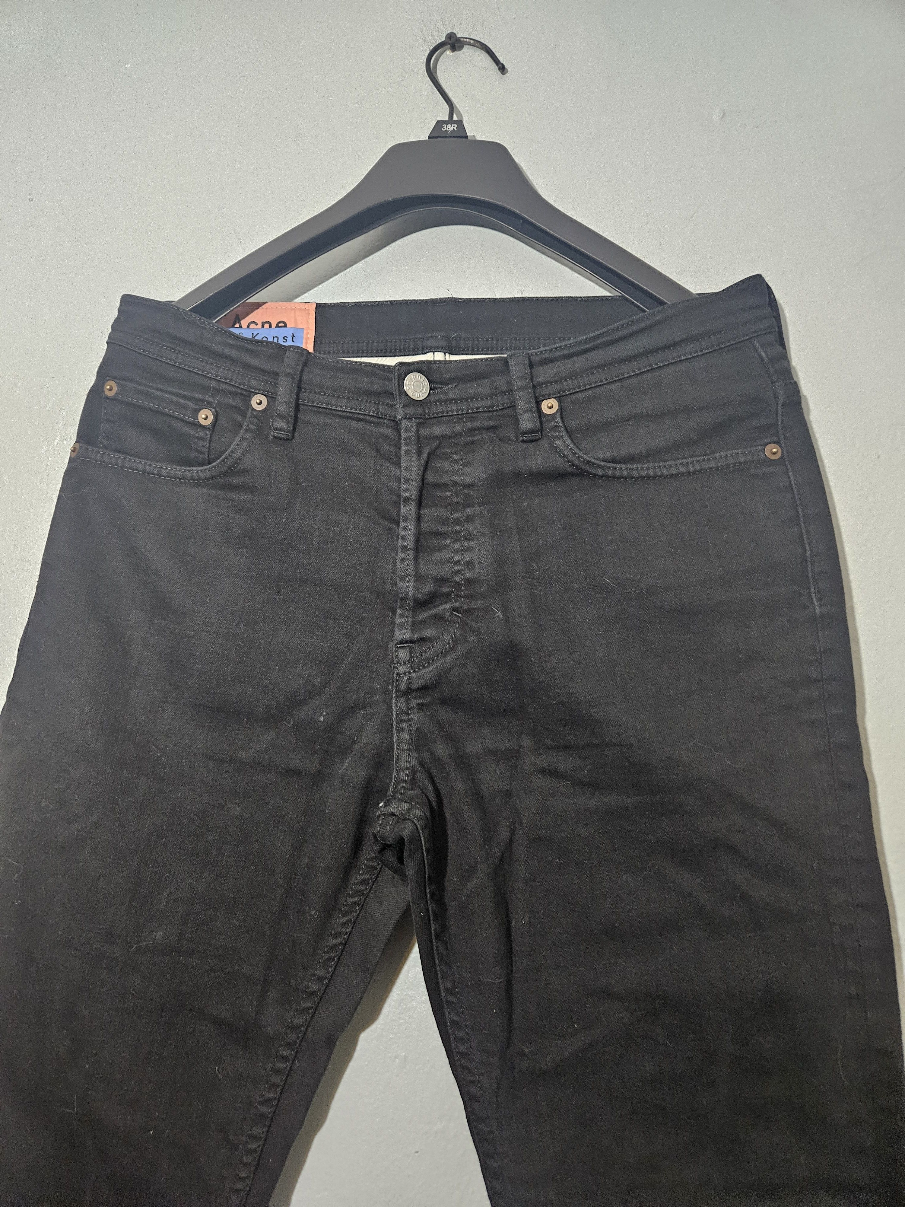 Acne Studios Blå Konst River Stay Black Bach Patch Denim Jeans Size US 32 / EU 48 - 2 Thumbnail
