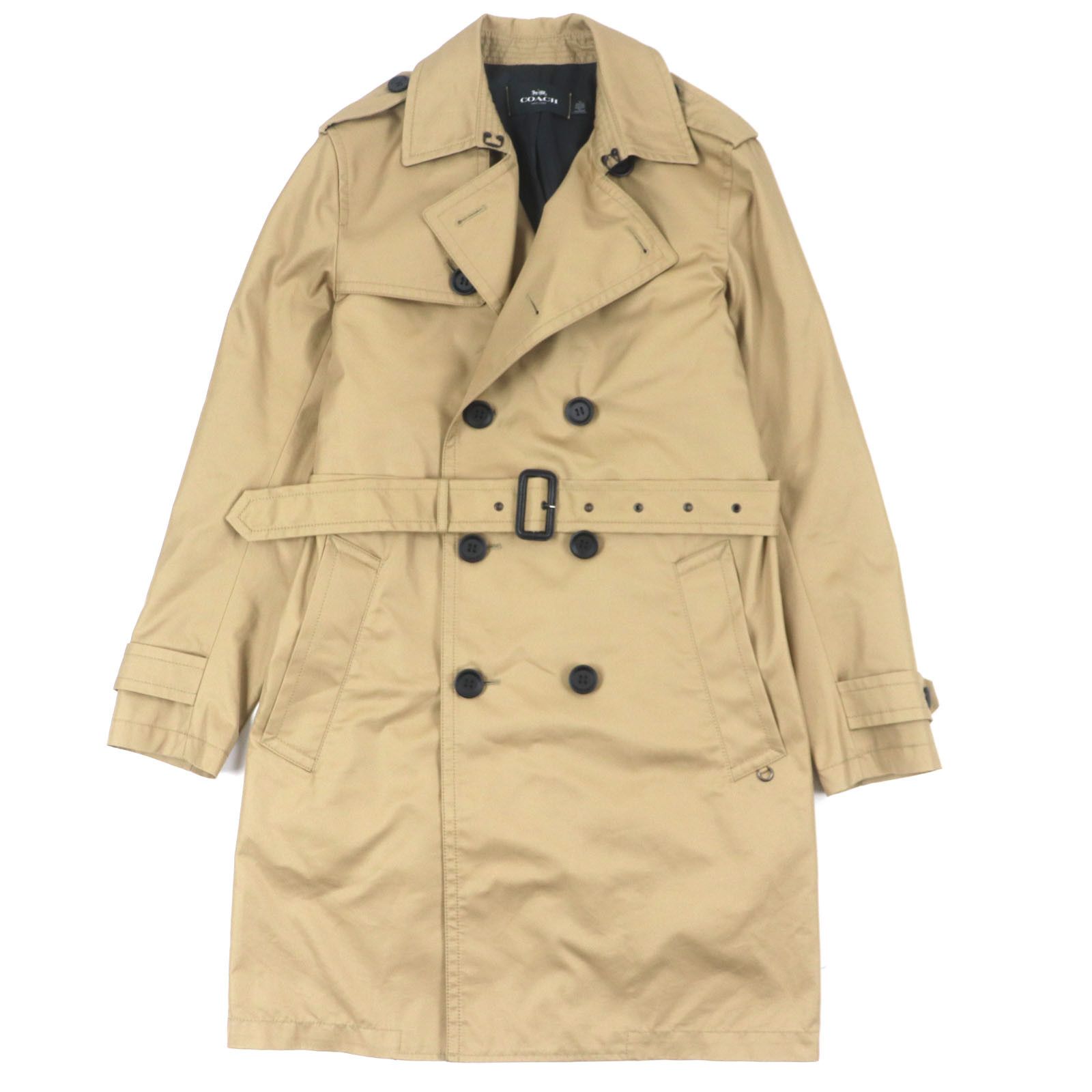 Coach Coach Coach F33778 Lamb Leather Cotton Trench Coat Leather Outerwear F33778 DUTY FREE for USA Size ONE SIZE - 1 Thumbnail