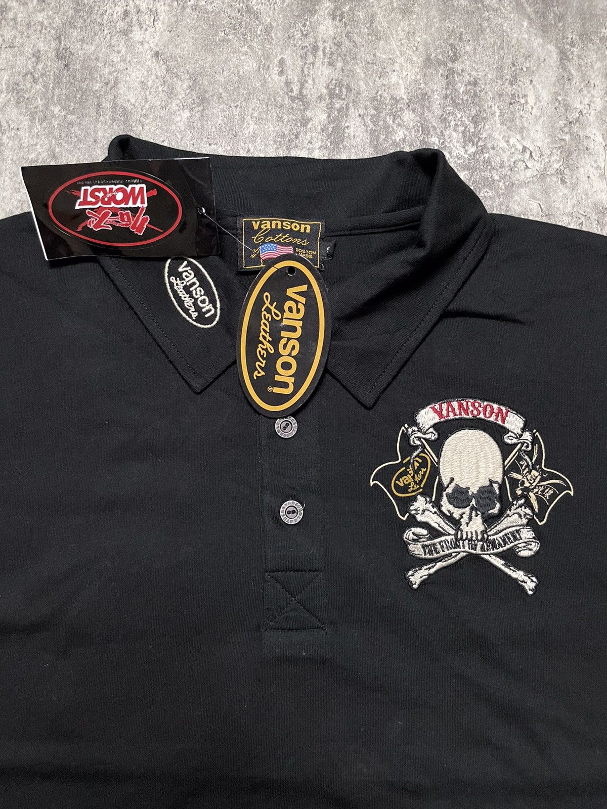 Hysteric Glamour NOS Vanson Leathers X T.F.O.A Embroidery Poloshirt Size US S / EU 44-46 / 1 - 4 Thumbnail