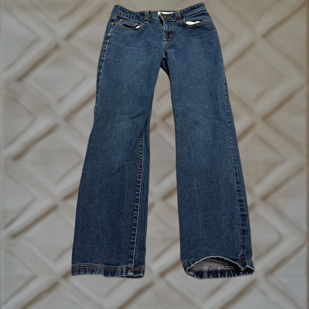 DKNY DKNY Jeans Women Straight Leg Denim Jeans 6 Mid Rise 28x28.5 Blue Dark Wash 5-Pocket Women's Size 28" / US 6 / IT 42 - 1 Thumbnail