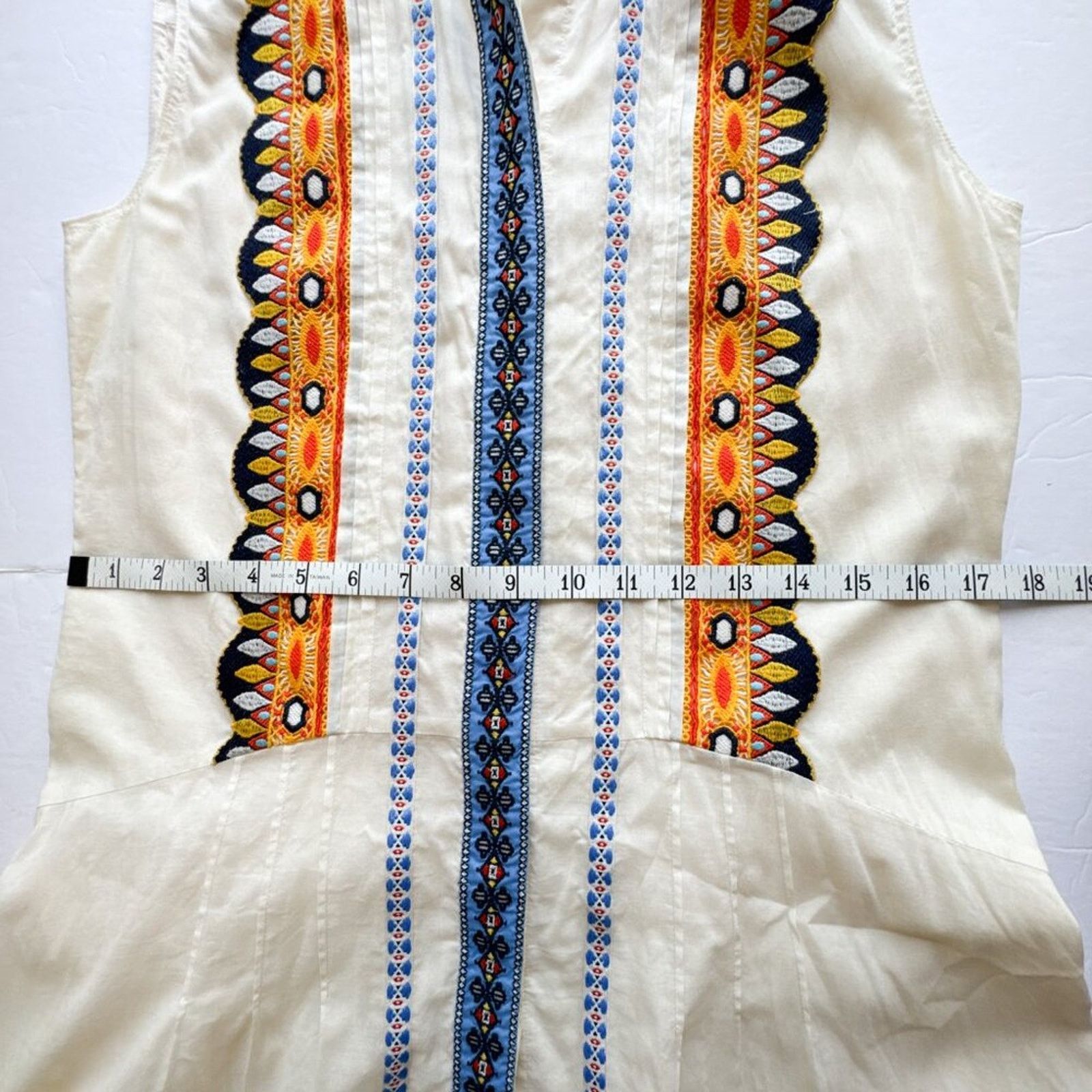Tory Burch Tory Burch Embroidered Adriana Fit & Flare Dress Size 2 Size XS / US 0-2 / IT 36-38 - 13 Thumbnail