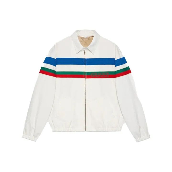 Gucci Gucci Striped Zip Casual Jacket for Men Size US L / EU 52-54 / 3 - 1 Thumbnail