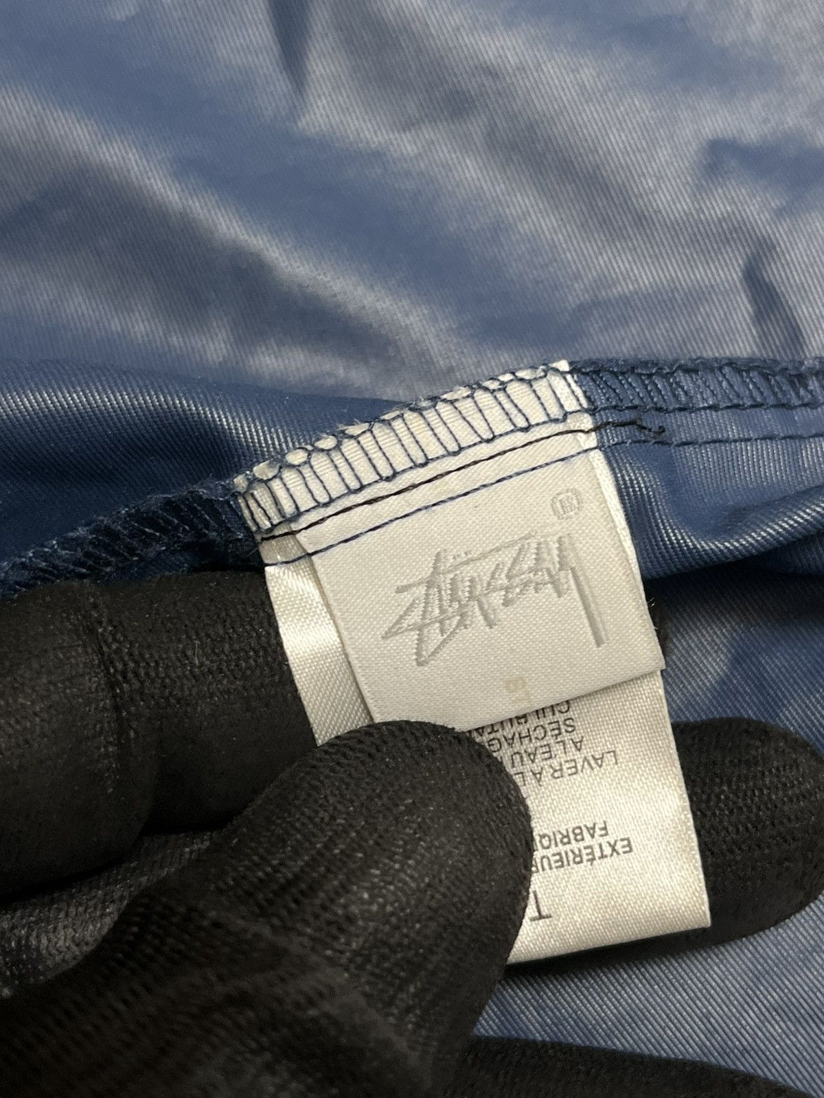 Stussy Stussy Navy Nylon Full-Zip Jacket XL w/ Detachable Hood Size US XL / EU 56 / 4 - 17 Thumbnail