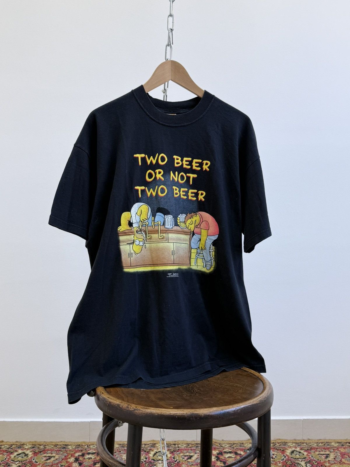 The Simpsons Vintage 90s The Simpsons Beer Graphic T-Shirt Size US XL / EU 56 / 4 - 1 Thumbnail