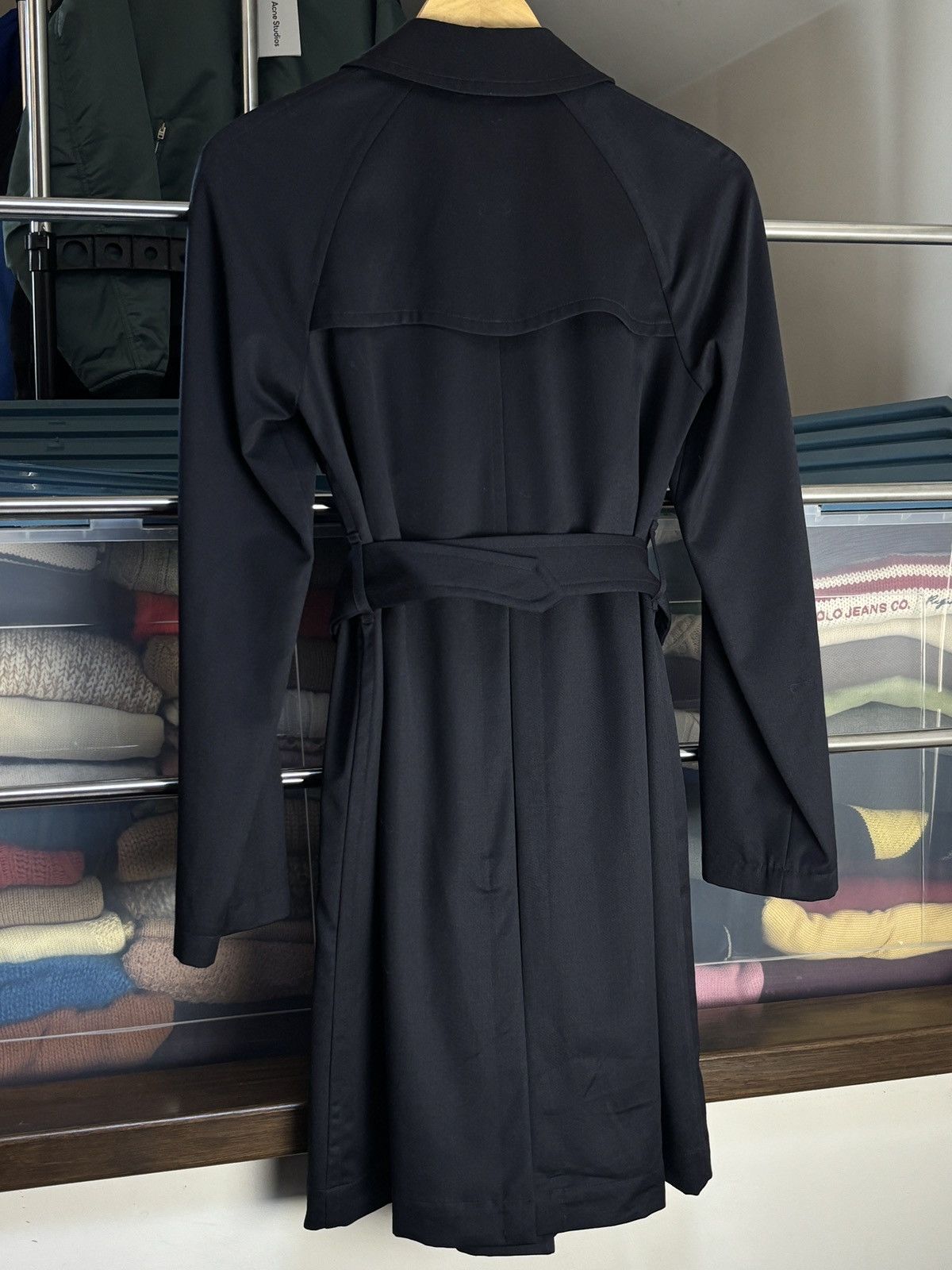 Comme des Garcons × H&M H&M x Comme Des Garcons Avant Garde Belted Parka Coat Opium Size S / US 4 / IT 40 - 6 Thumbnail