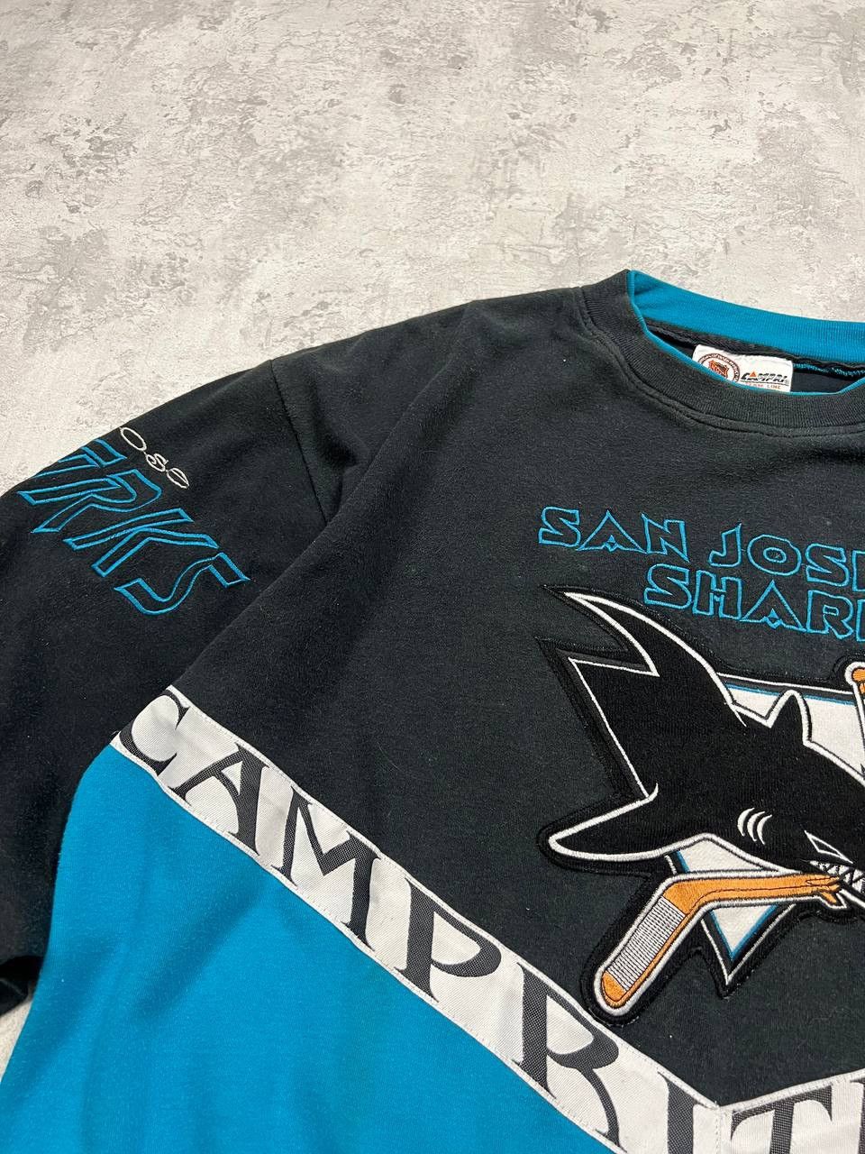 NHL Vintage San Jose Sharks Hockey NHL Sweatshirt Big Logo Size US L / EU 52-54 / 3 - 7 Thumbnail