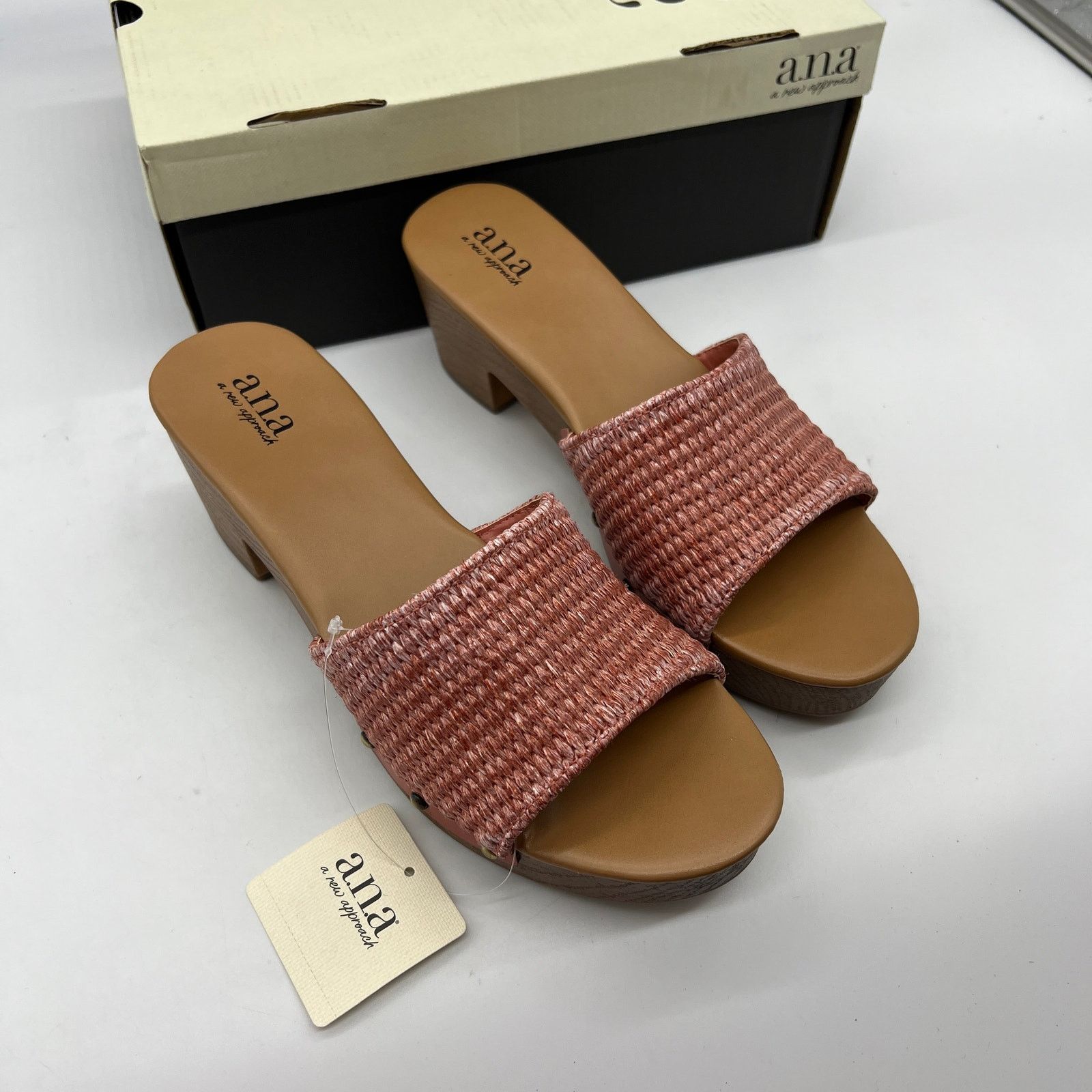 Other a.n.a Womens Robinson Heeled Sandals Terracotta Size US 8.5 / IT 38.5 - 2 Thumbnail