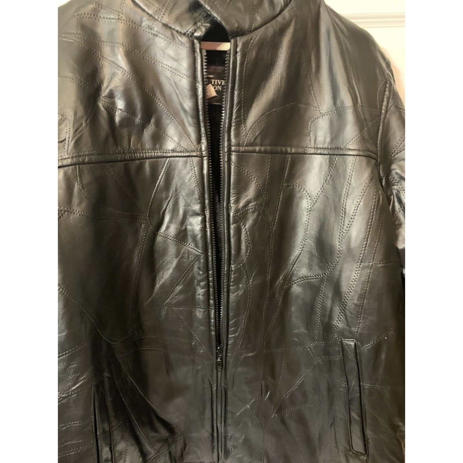 Haband HABAND Executive Division Soft Leather Jacket Coat Black Pat Size US L / EU 52-54 / 3 - 3 Thumbnail
